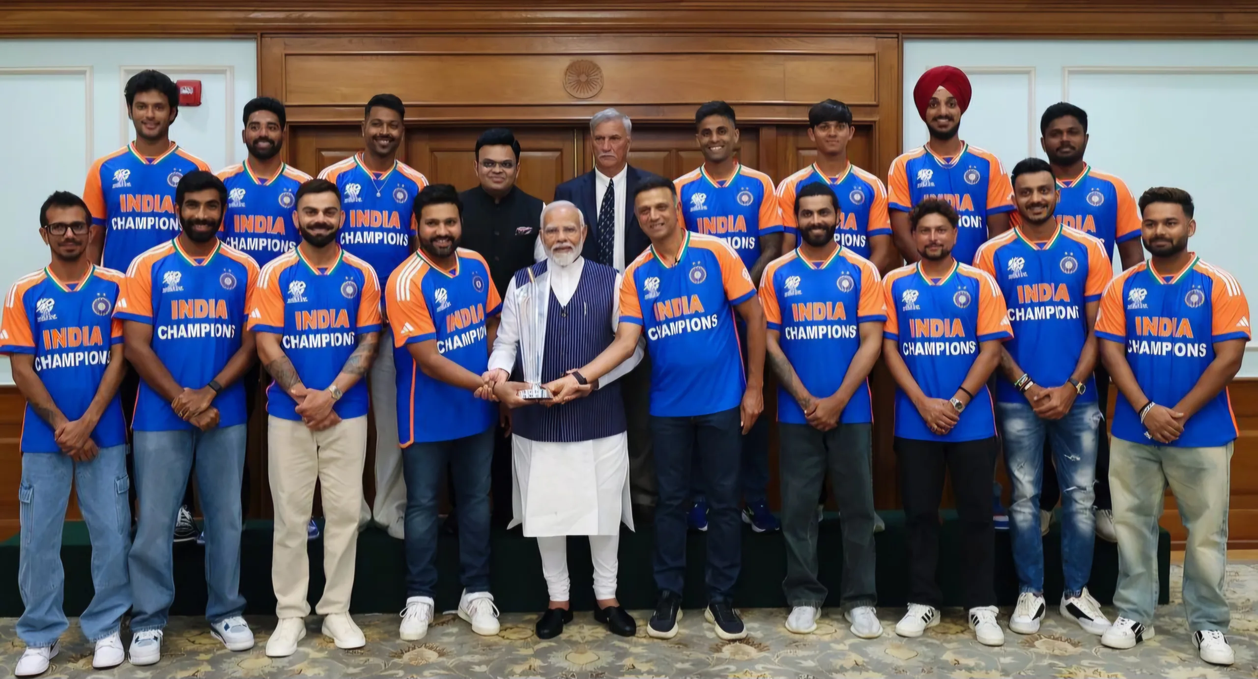 Champions Team India modi scaled