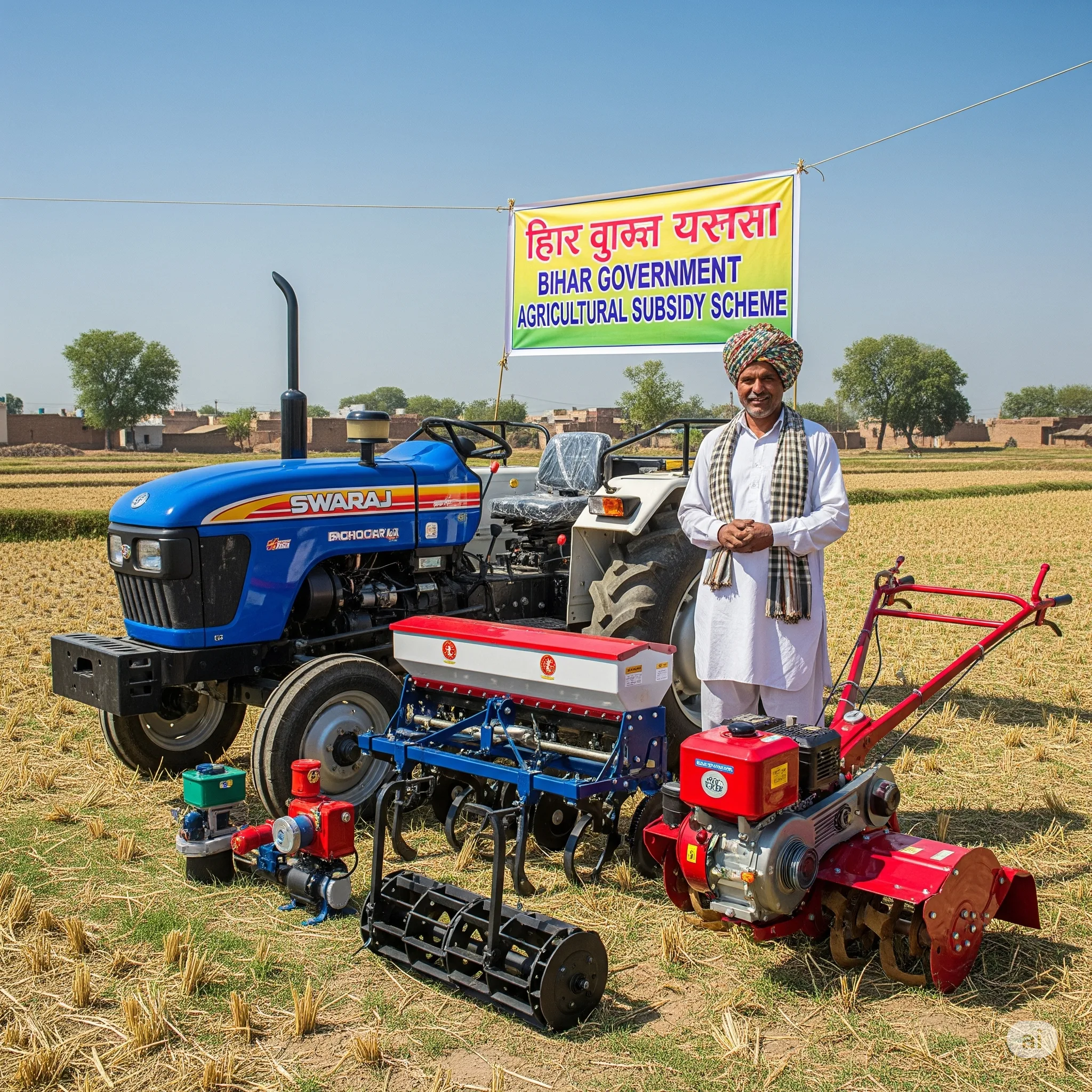 बिहार में किसानों को मिलेगा बड़ा तोहफा: ट्रैक्टर से लेकर अवशेष प्रबंधन यंत्रों पर 80% तक अनुदान, आवेदन शुरू