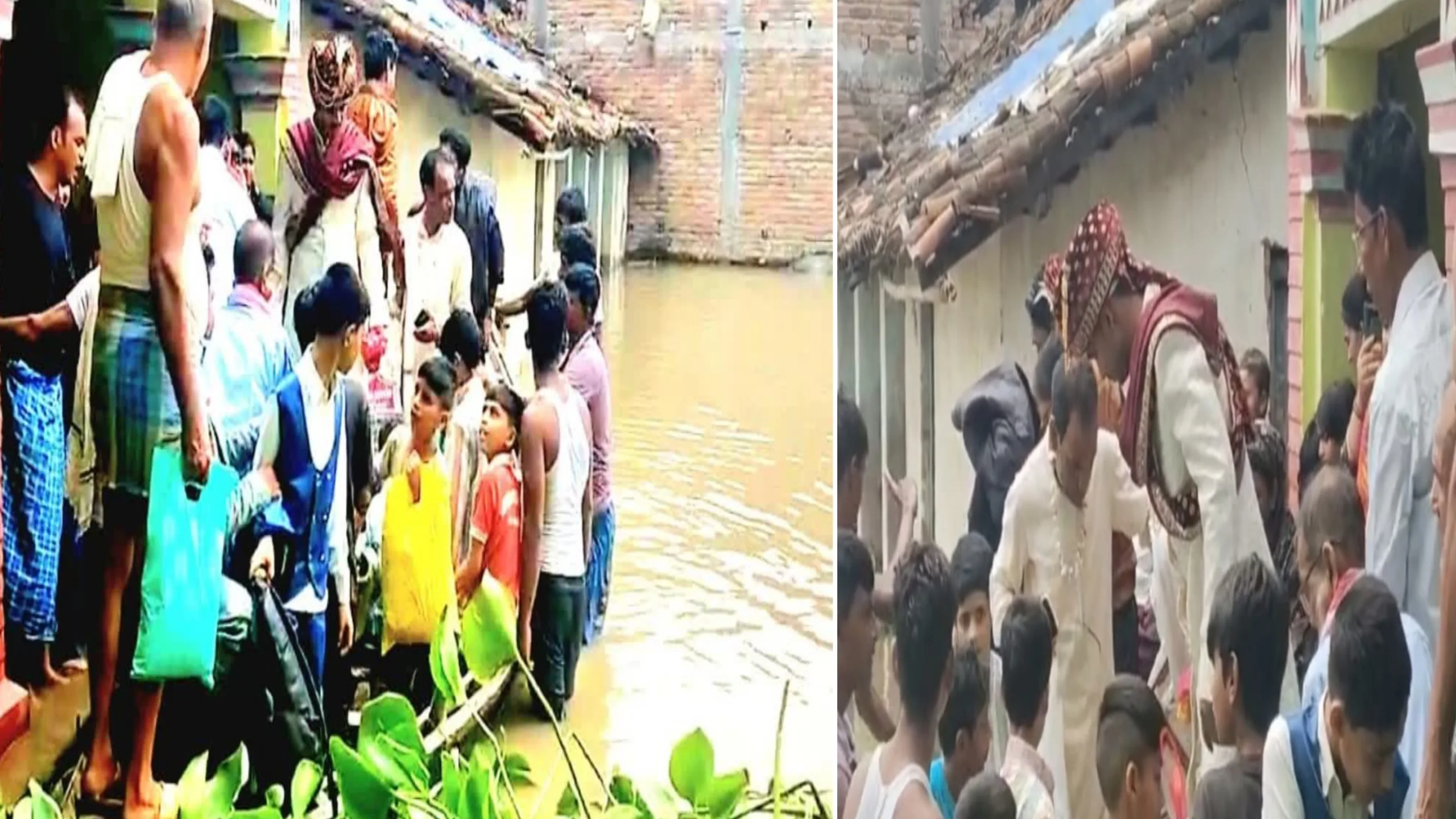 खगड़िया में अनोखी शादी: बाढ़ में डूबी सड़कों से नाव पर निकली बारात, दुल्हन भी हुई विदा