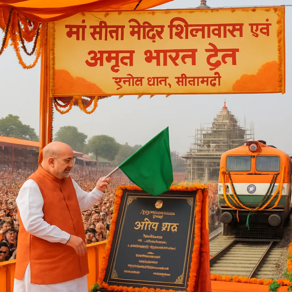 सीतामढ़ी में आज होगा अमित शाह का बड़ा कार्यक्रम – पुनौरा धाम के विकास की आधारशिला और अमृत भारत ट्रेन को हरी झंडी