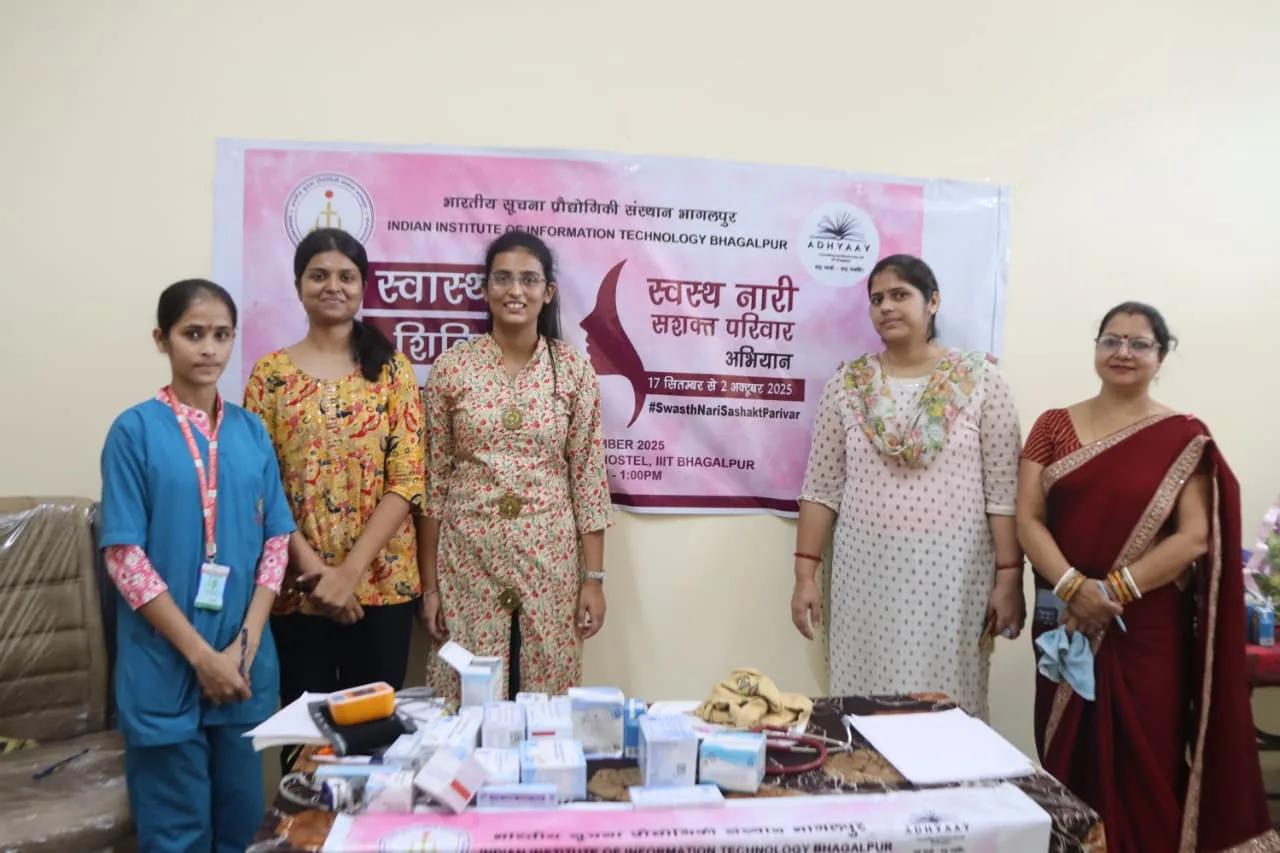 आईआईआईटी भागलपुर में “स्वस्थ नारी, सशक्त परिवार अभियान” के तहत स्वास्थ्य शिविर आयोजित