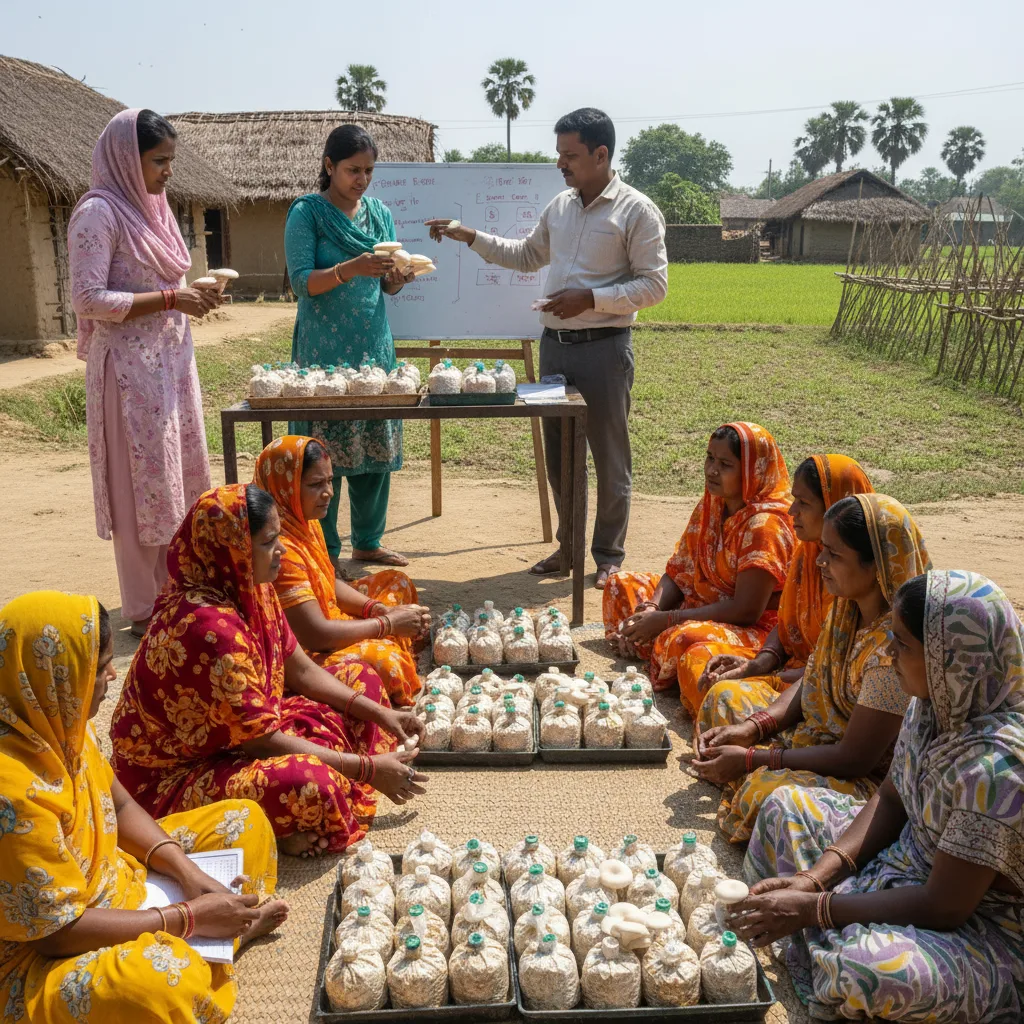 भागलपुर: महिलाओं को मशरूम उत्पादन से स्वावलंबी बनने की ट्रेनिंग