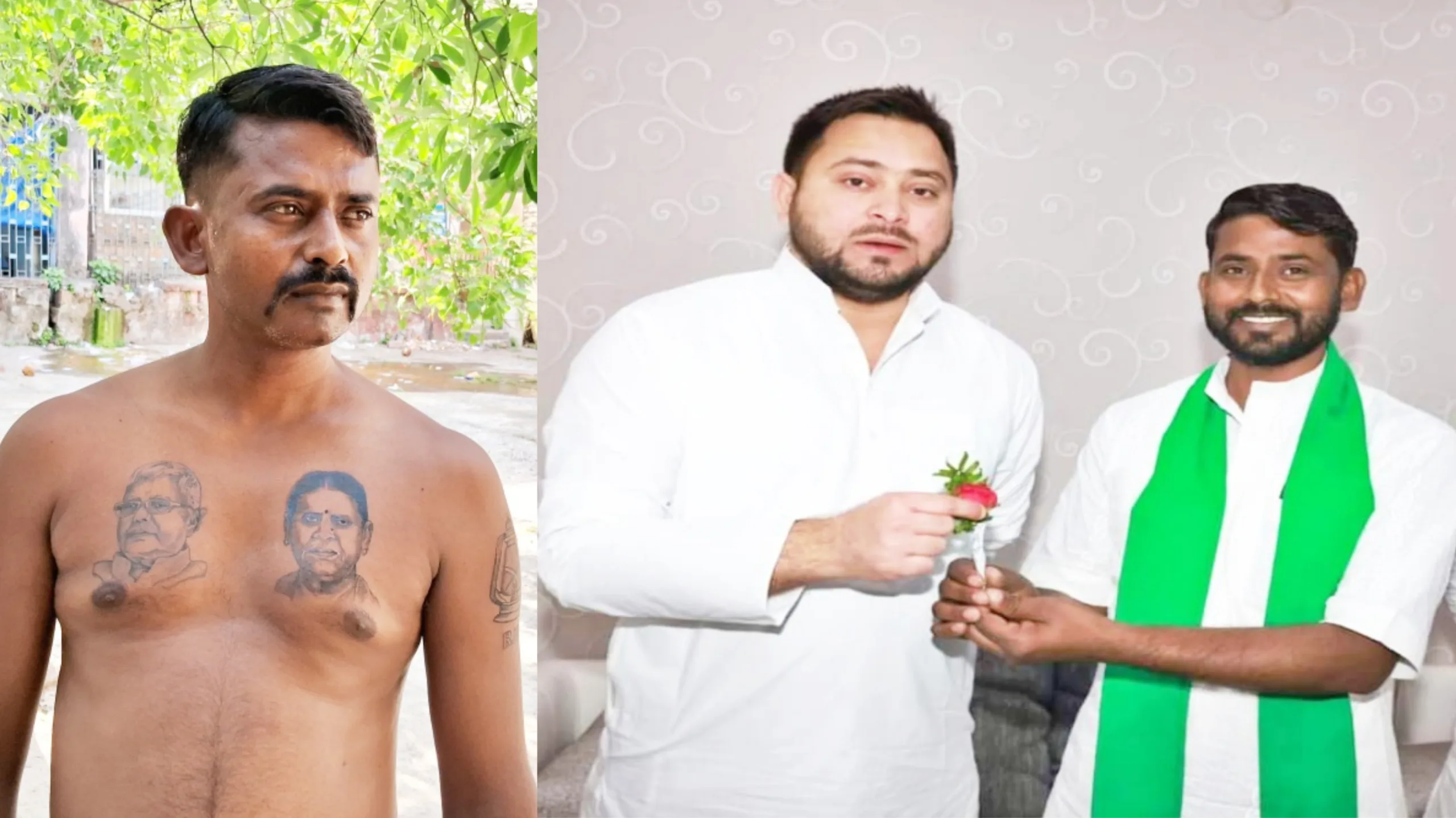 मुजफ्फरपुर: लालू यादव के इस फैन ने सीने पर गुदवा लिए ‘लालू-राबड़ी’, कहा – लालू बिहार के दूसरे अंबेडकर हैं 2 GridArt 20251010 093205584 scaled