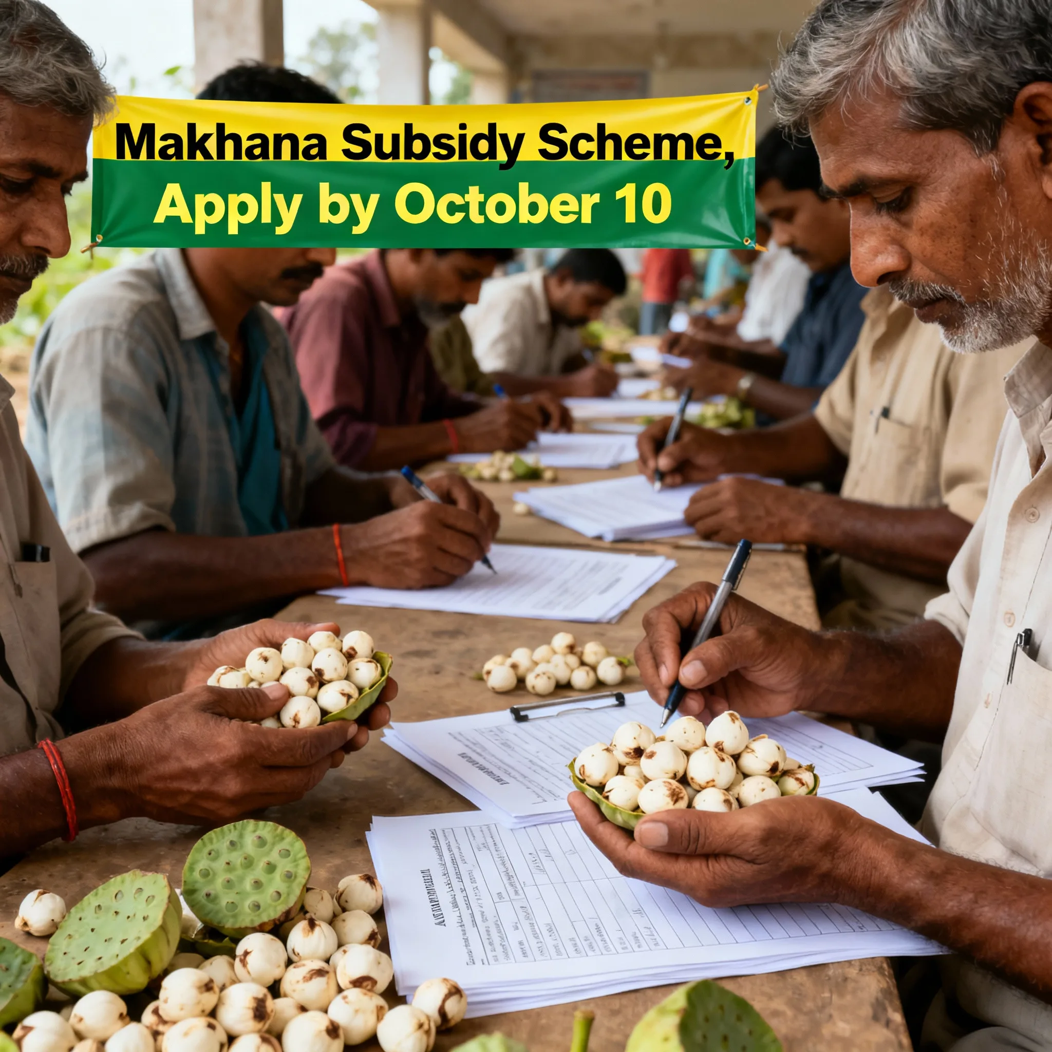 बिहार सरकार की नई योजना: मखाना किसानों को मिलेगा अनुदान, 10 अक्टूबर तक आवेदन अनिवार्य