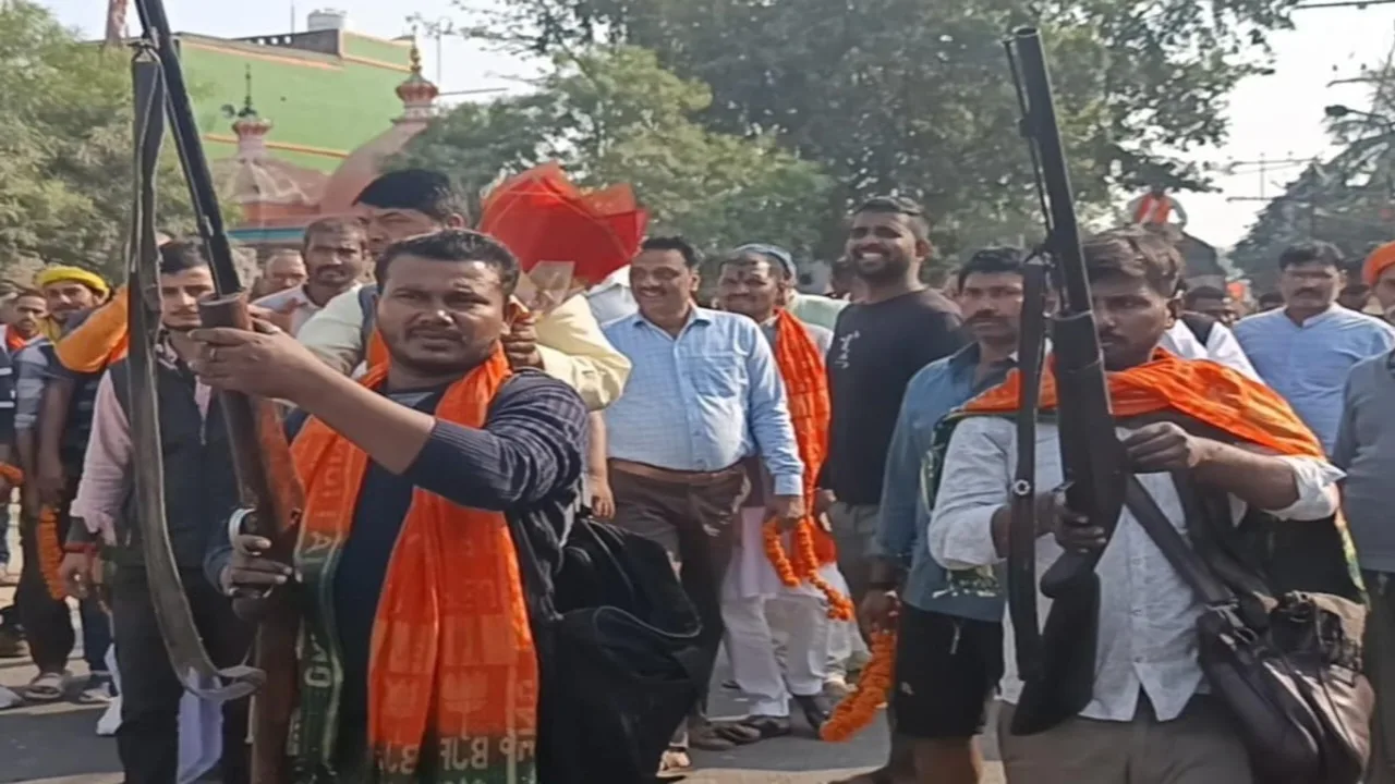 विजय कुमार सिन्हा के स्वागत में ‘हर्ष फायरिंग’ का वीडियो वायरल!