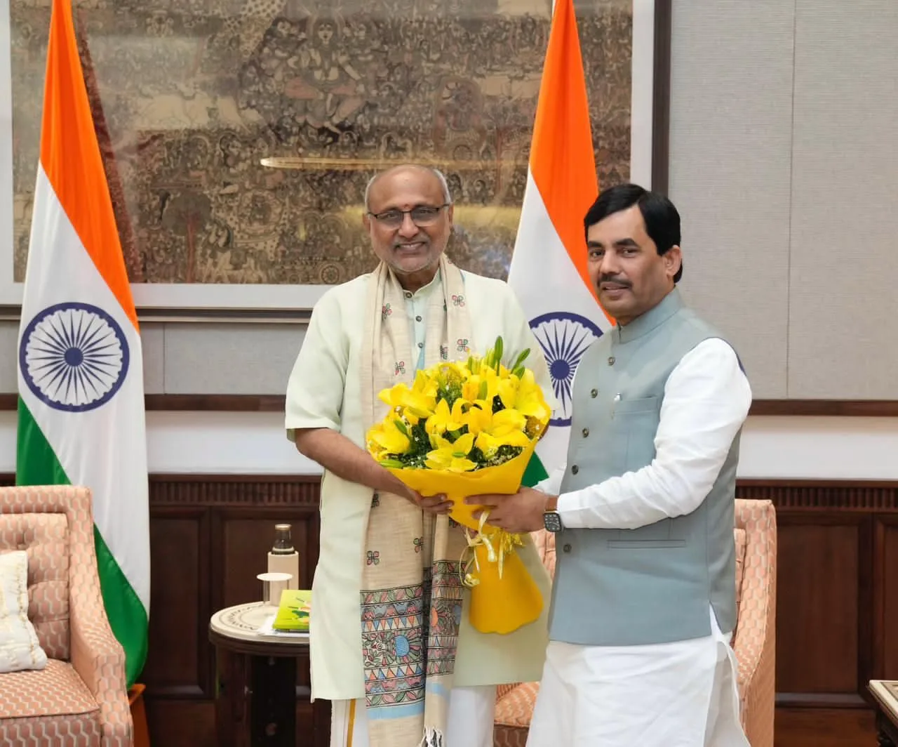 भाजपा प्रवक्ता शाहनवाज हुसैन ने उपराष्ट्रपति सी. पी. राधाकृष्णन से की मुलाकात, दी बधाई
