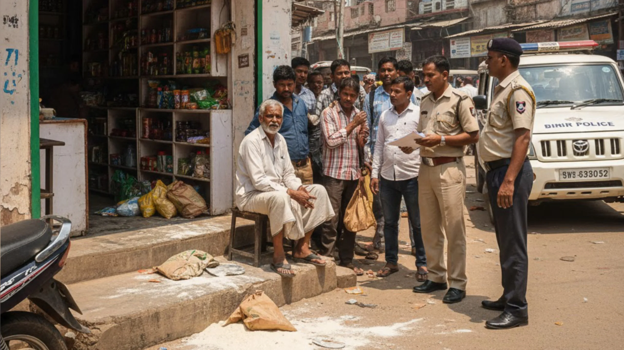 मोतिहारी में दिनदहाड़े हथियारबंद लूट, किराना दुकान से 6 लाख नकद लेकर फरार अपराधी