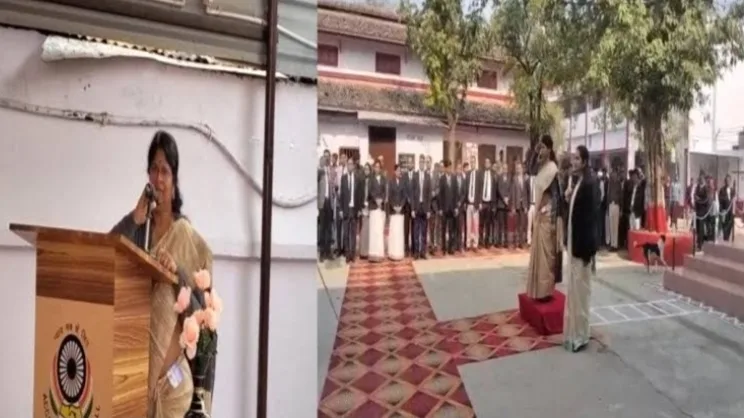 पटना हाईकोर्ट की जज गुन्नू अनुपमा चक्रवर्ती मधुबनी पहुंचीं, गार्ड ऑफ ऑनर के साथ मिथिला परंपरा में हुआ स्वागत