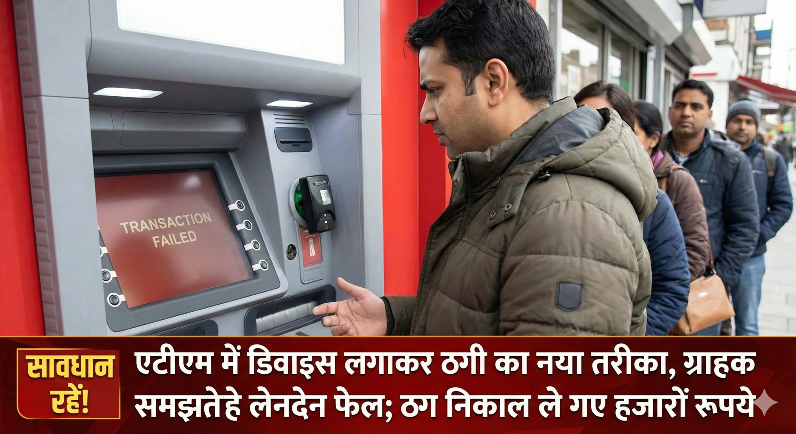 एटीएम में डिवाइस लगाकर ठगी का नया तरीका, ग्राहक समझते रहे लेनदेन फेल; ठग निकाल ले गए हजारों रुपये