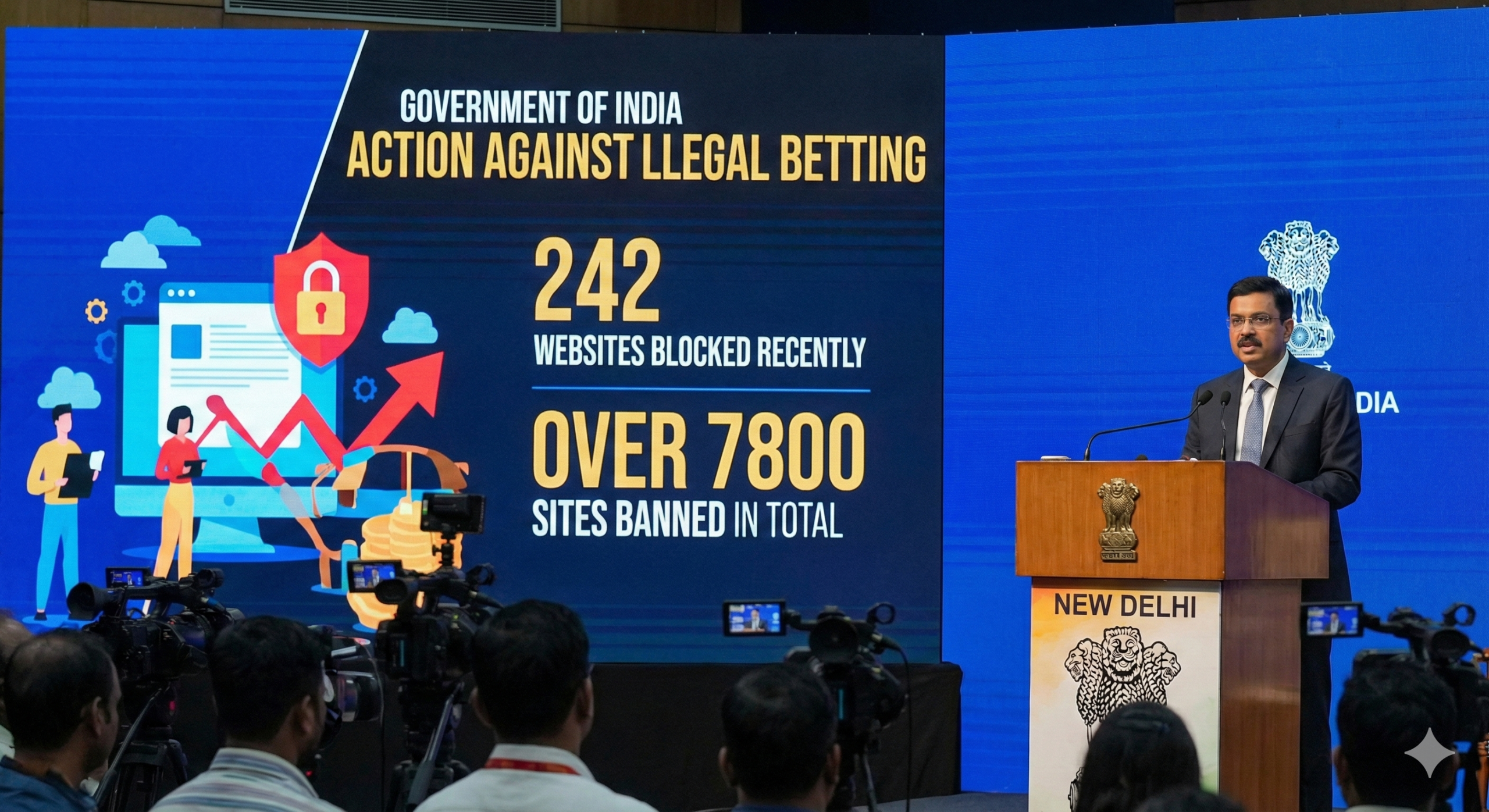 अवैध सट्टेबाजी पर केंद्र का बड़ा एक्शन, 242 वेबसाइटें बंद; अब तक 7800 से ज्यादा पर गिरी गाज