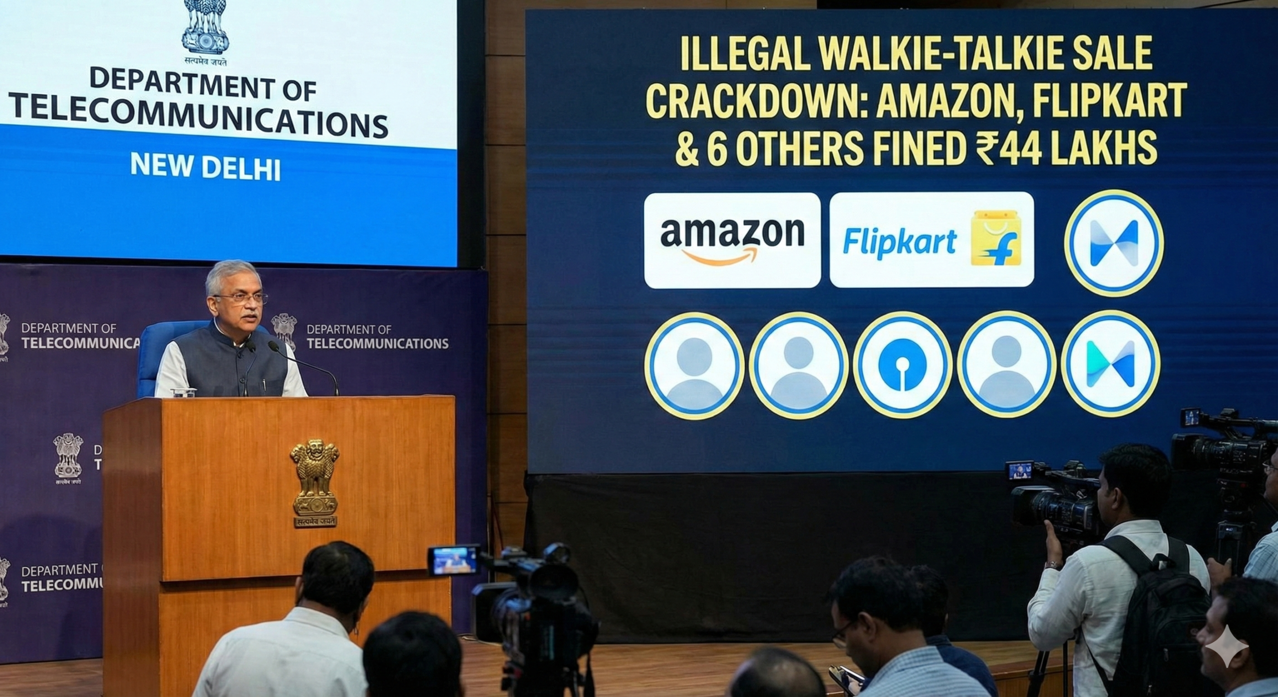 अवैध वॉकी-टॉकी बिक्री पर बड़ा एक्शन, अमेजन-फ्लिपकार्ट समेत 8 कंपनियों पर 44 लाख का जुर्माना