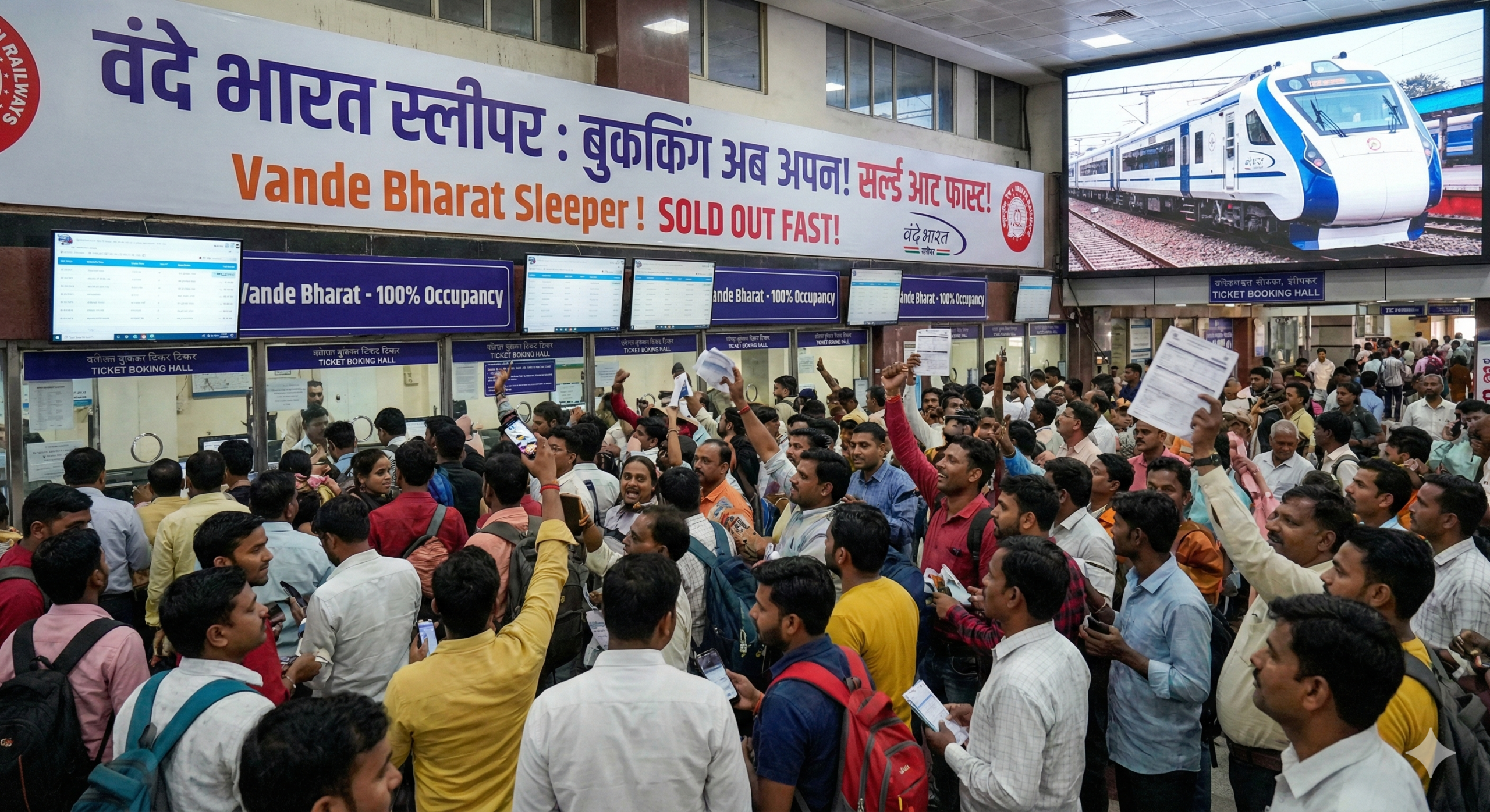 वंदे भारत शयनयान रेलगाड़ी यात्रियों के बीच बेहद लोकप्रिय,टिकट बुकिंग शुरू होते ही दिखा जबरदस्त उत्साह