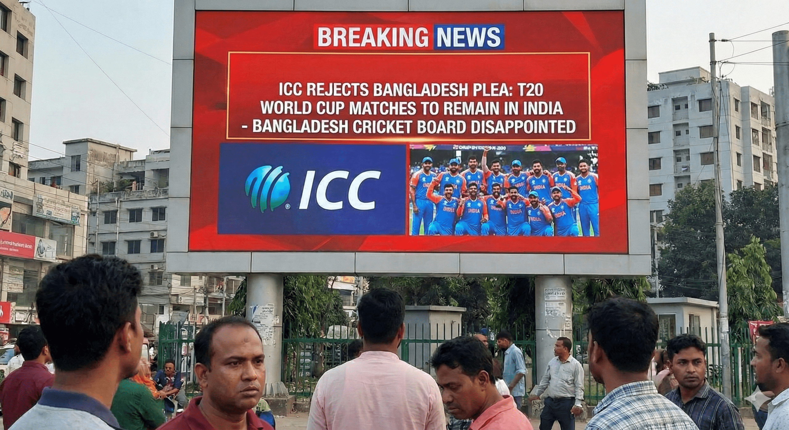 बांग्लादेश को झटका: आईसीसी ने श्रीलंका में मैच कराने की मांग ठुकराई, टी-20 वर्ल्ड कप के मुकाबले भारत में ही होंगे