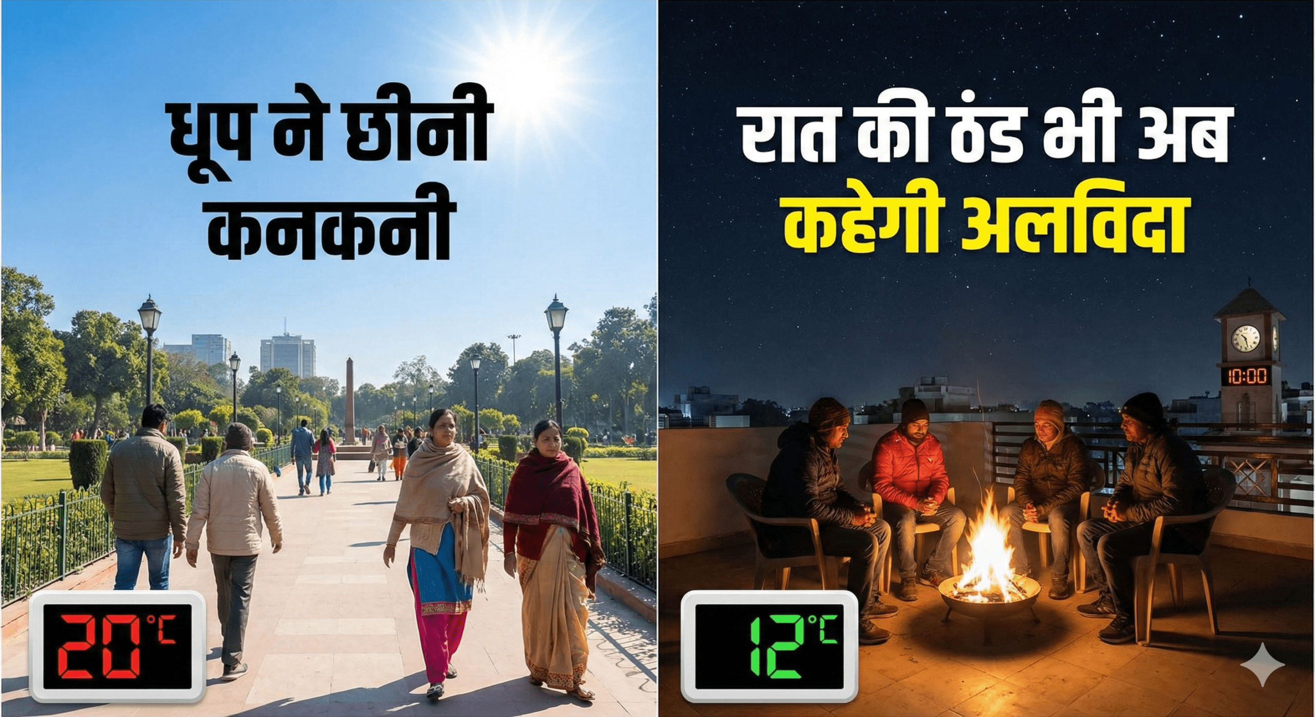 धूप ने छीनी कनकनी, रात की ठंड भी अब कहेगी अलविदा