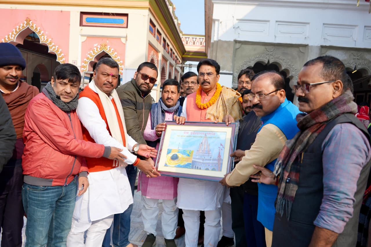 भाजपा प्रदेश अध्यक्ष संजय सरावगी ने बाबा बूढ़ानाथ महादेव मंदिर में किया जलाभिषेक, सामाजिक समिति ने किया भव्य स्वागत