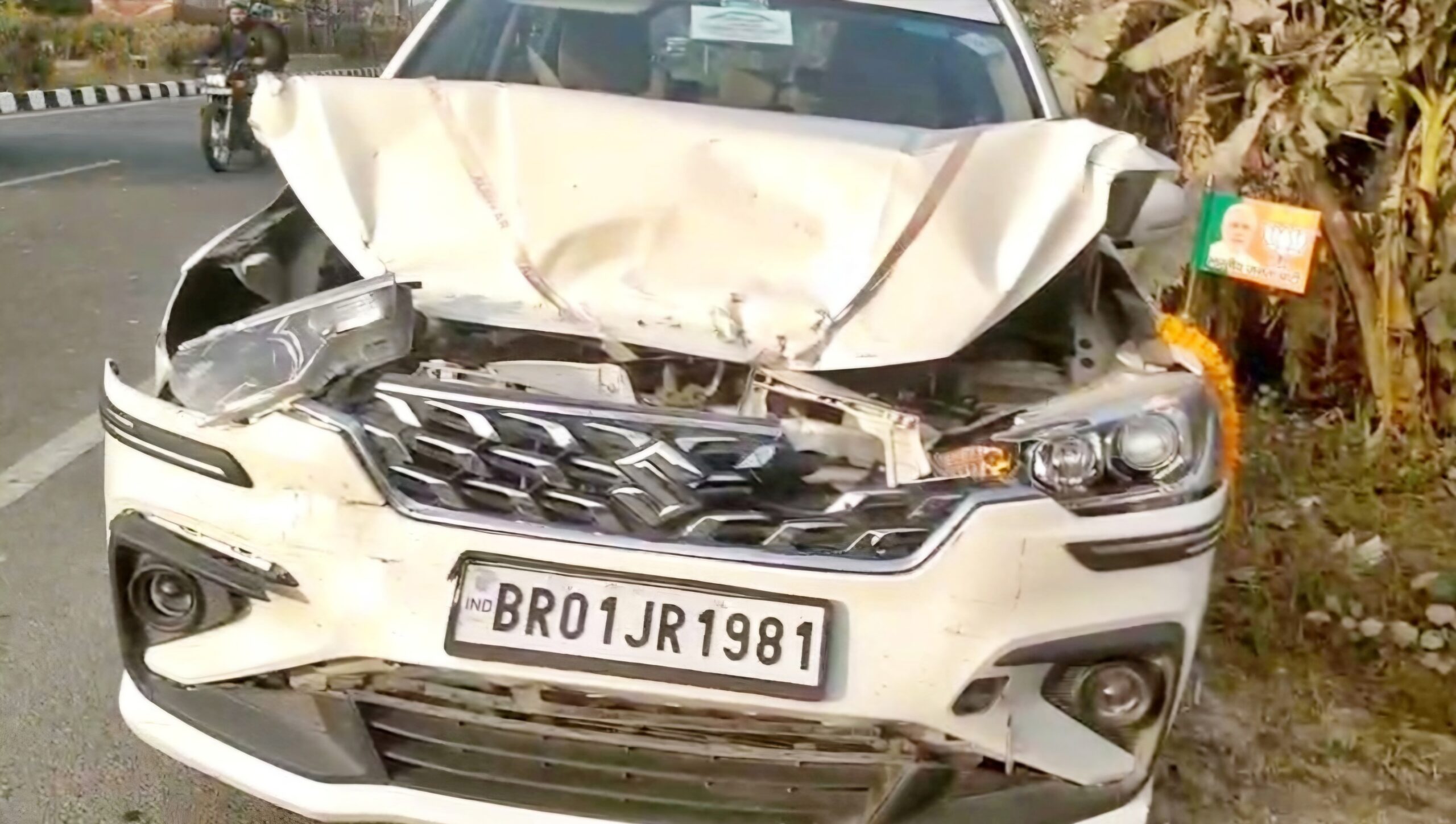 एनएच-22 पर बीजेपी विधायक की कार हादसे का शिकार