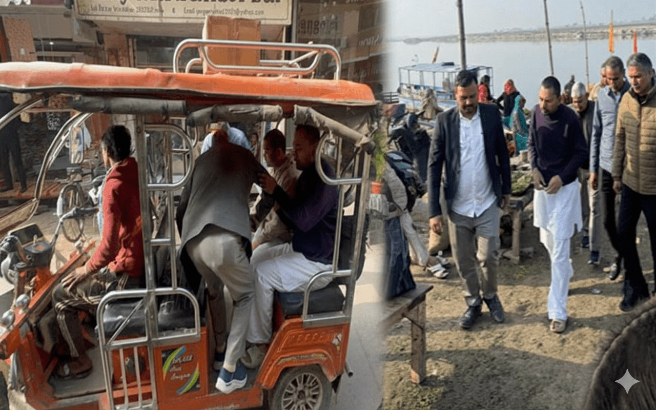 वृंदावन में सादगी के साथ नजर आए सीएम नीतीश कुमार के बेटे निशांत कुमार, बिना प्रोटोकॉल आम लोगों की तरह किया भ्रमण