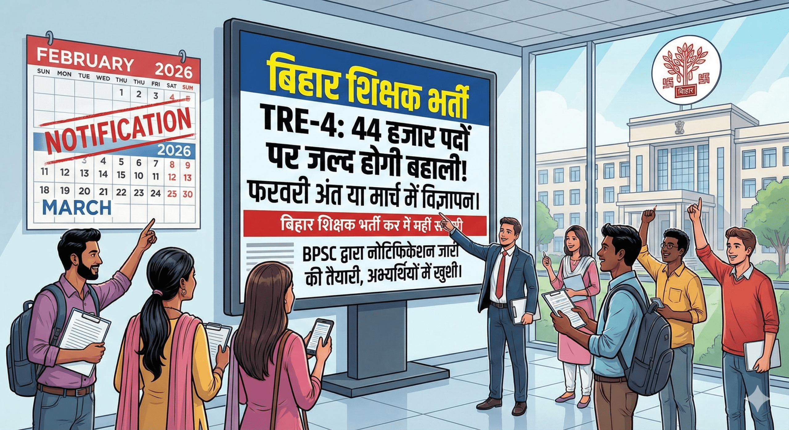 बिहार में चौथे चरण में 44 हजार शिक्षकों की बहाली की तैयारी, फरवरी अंत या मार्च में आ सकता है TRE-4 का विज्ञापन