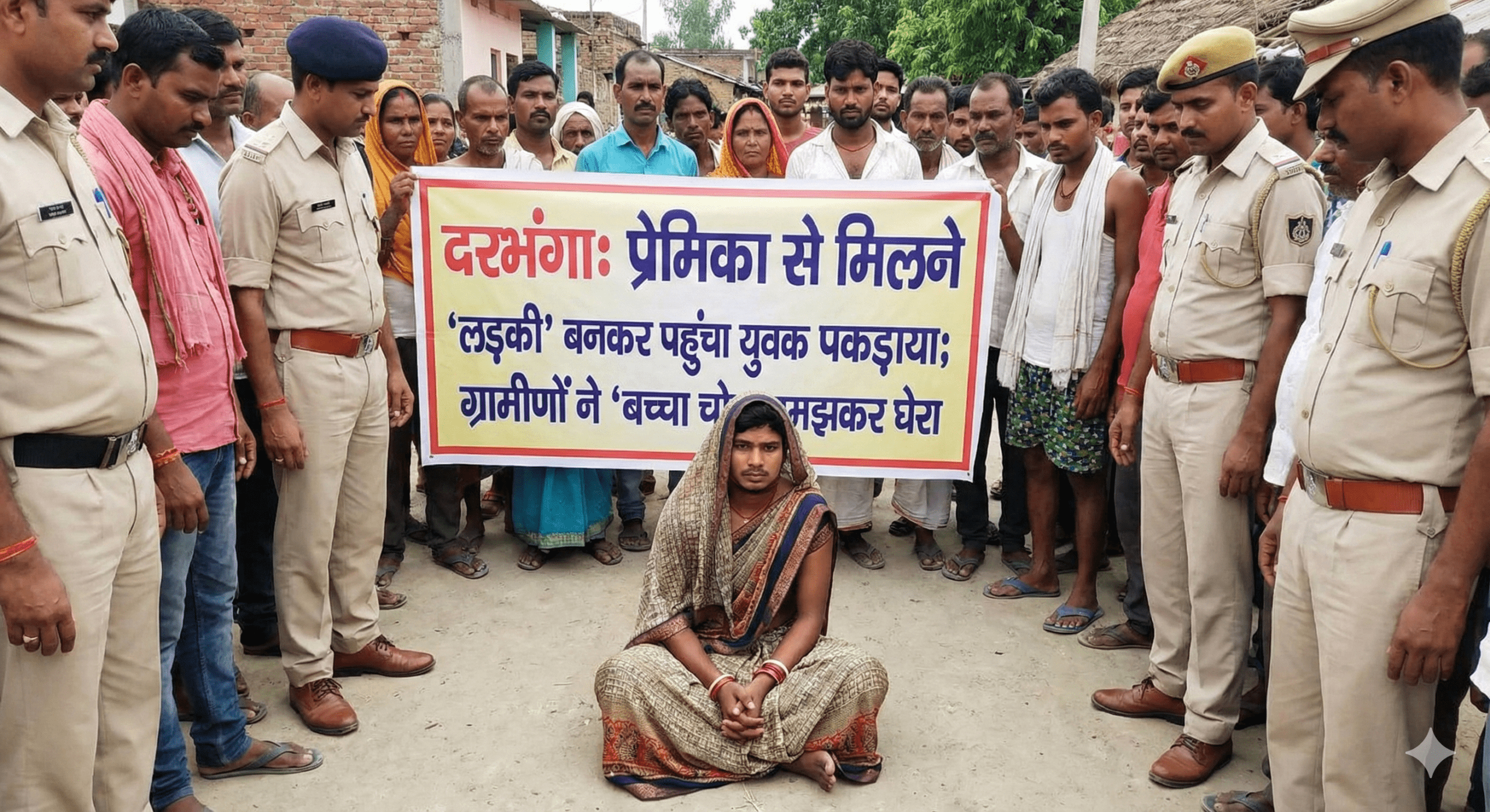 दरभंगा में ‘गजब’ प्रेम कहानी: प्रेमिका से मिलने ‘लड़की’ बनकर पहुंचा आशिक; ग्रामीणों ने ‘बच्चा चोर’ समझकर कर दी जमकर धुनाई