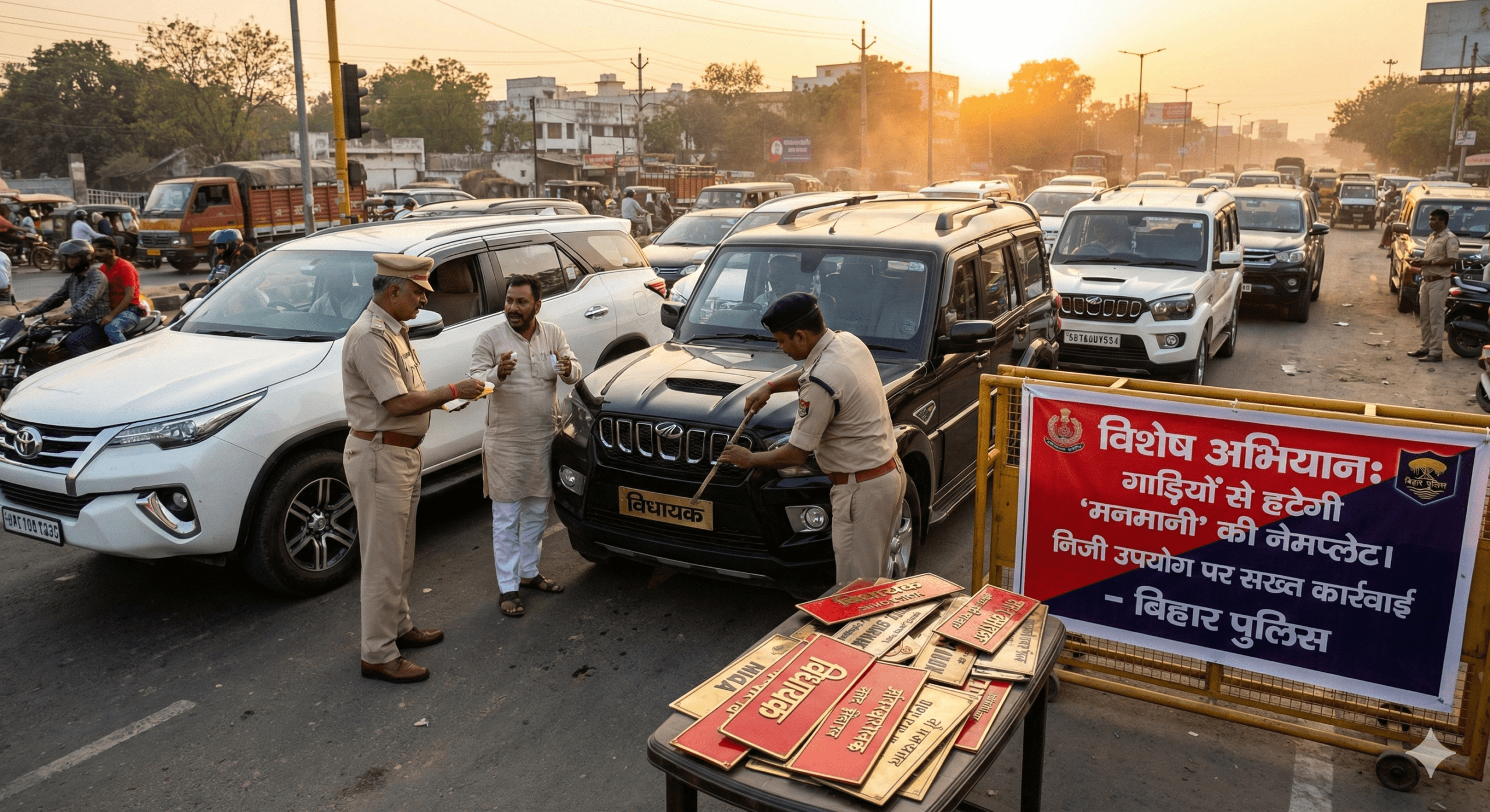बिहार में अफसरों की ‘मनमानी’ पर ब्रेक: निजी गाड़ियों का नहीं कर सकेंगे कमर्शियल यूज; नंबर प्लेट पर ‘पद-नाम’ लिखा तो खैर नहीं