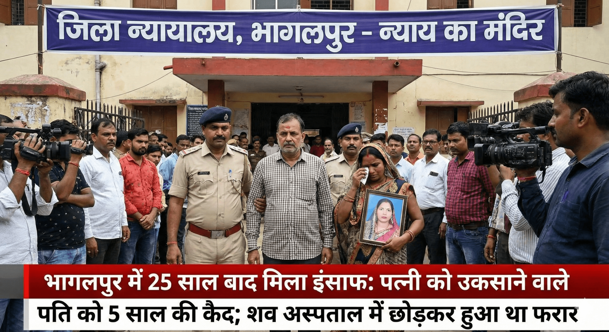 भागलपुर में 25 साल बाद मिला इंसाफ: पत्नी को आत्महत्या के लिए उकसाने वाले पति को 5 साल की कैद; शव अस्पताल में छोड़कर हुआ था फरार