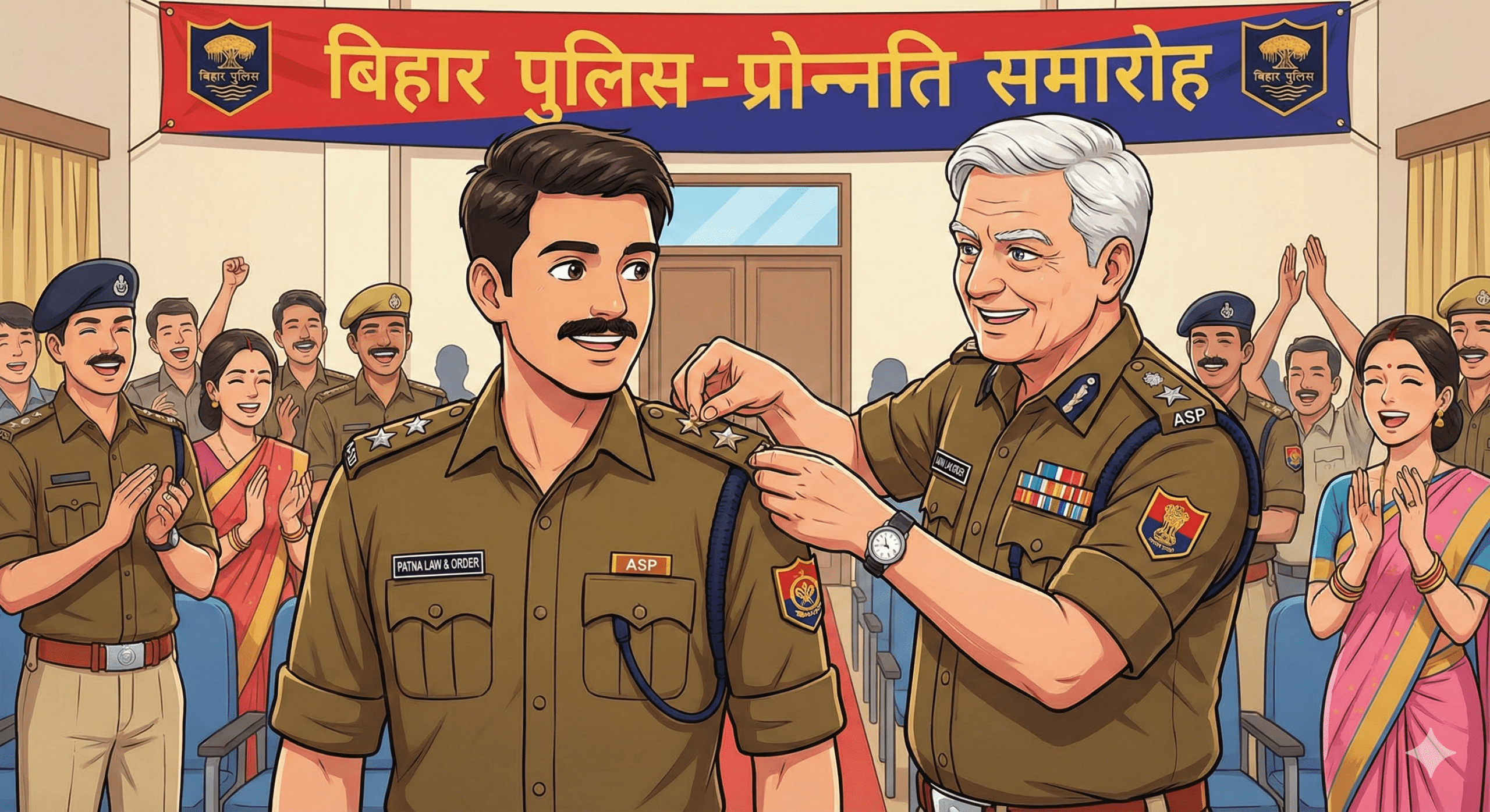 बिहार पुलिस में बंपर प्रमोशन: पटना के लॉ एंड ऑर्डर SDPO समेत 4 डीएसपी बने ASP