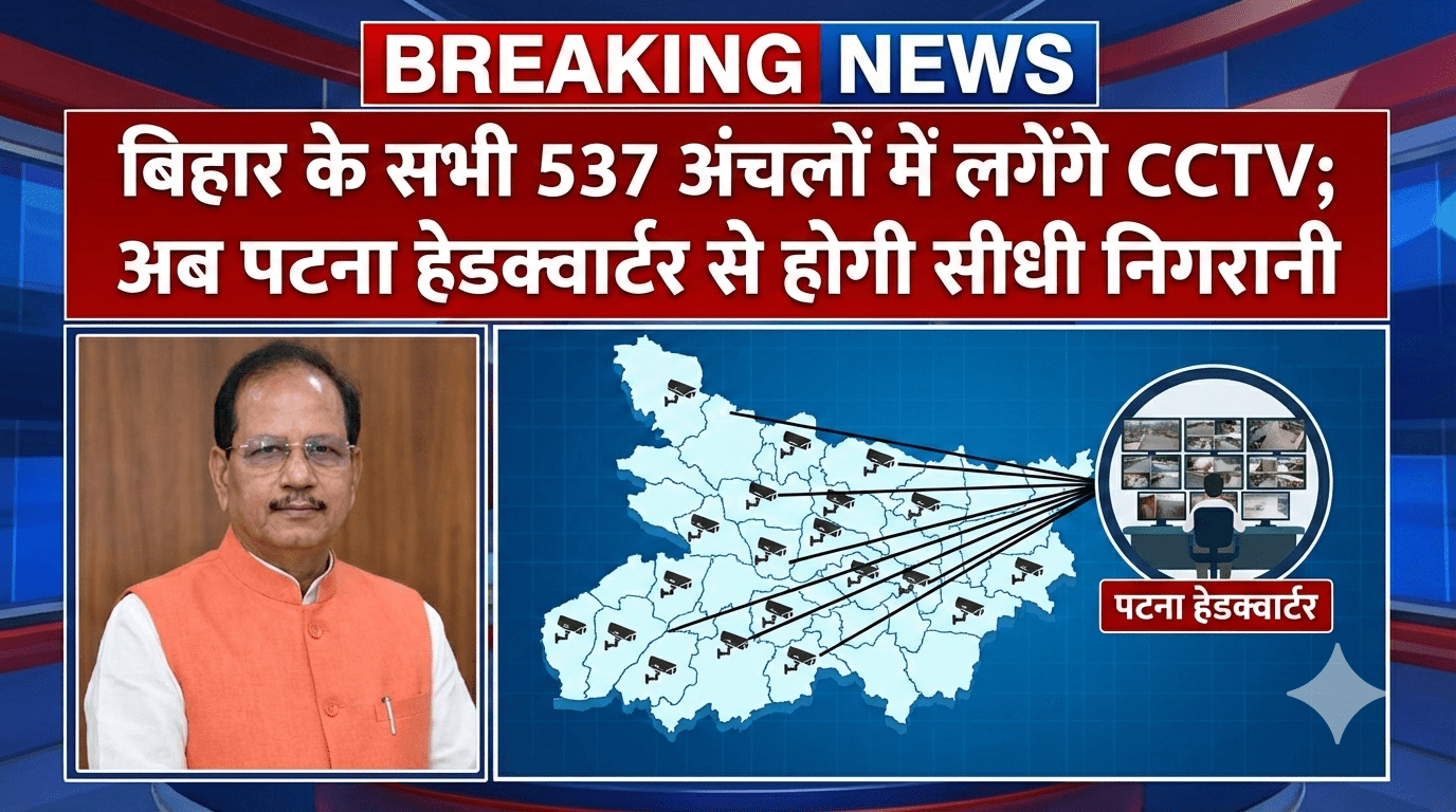 बिहार के सभी 537 अंचलों में लगेंगे CCTV; अब पटना हेडक्वार्टर से होगी सीधी निगरानी