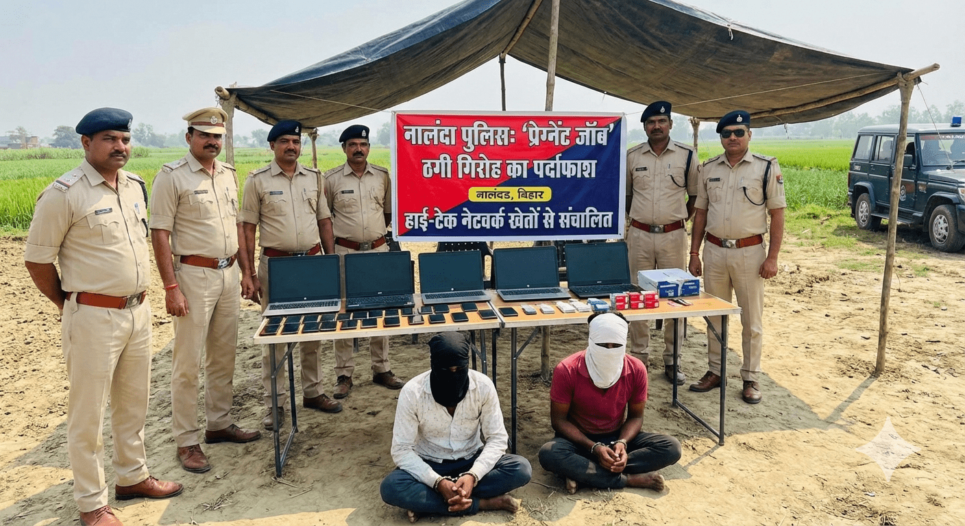 “प्रेग्नेंट जॉब” के नाम पर गंदा खेल: फेसबुक पर जाल बिछाकर देशभर के लोगों को ठगने वाले गिरोह का पर्दाफाश; खेतों से चल रहा था हाई-टेक नेटवर्क