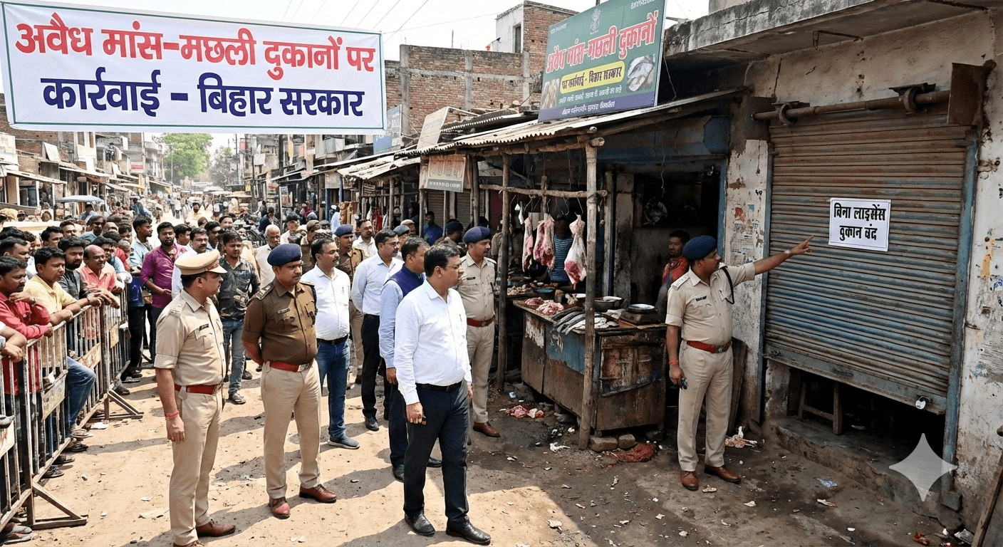 बिहार में अवैध मांस-मछली दुकानों पर ‘सर्जिकल स्ट्राइक’ की तैयारी; बिना लाइसेंस और गंदगी मिली तो सीधा गिरेगा शटर