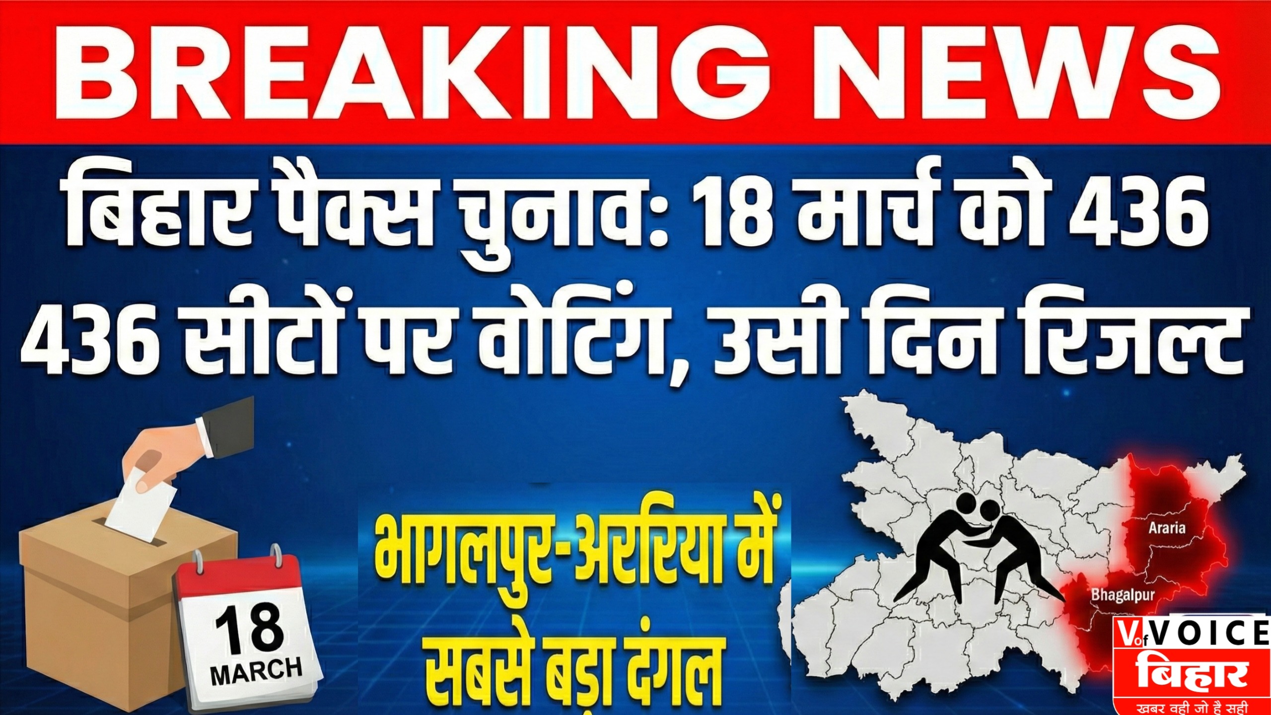 बिहार में पैक्स चुनाव का बिगुल: 18 मार्च को 436 सीटों पर वोटिंग, उसी दिन आएगा रिजल्ट; भागलपुर-अररिया में सबसे बड़ा दंगल