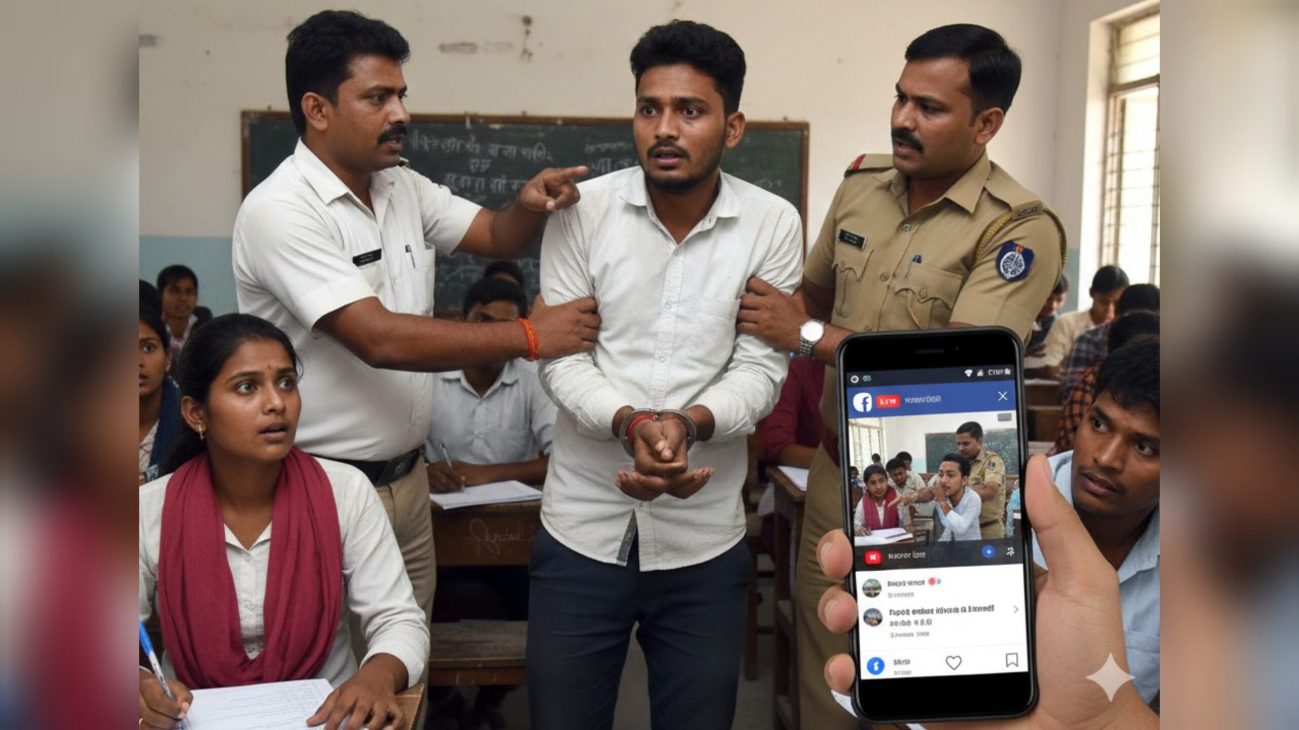 सिवान में मैट्रिक परीक्षा के दौरान फेसबुक लाइव करने वाले आरोपी गिरफ्तार