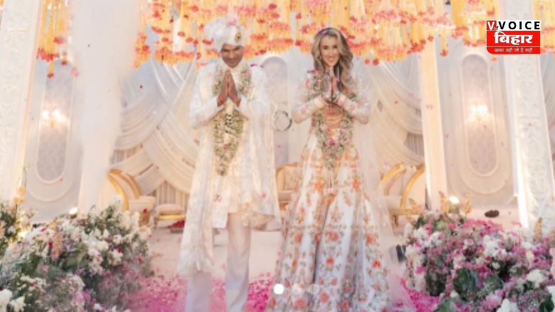 फूलों सी खिली दुल्हन बनीं सोफी शाइन, मनीष मल्होत्रा का डिजाइन बना चर्चा का विषय