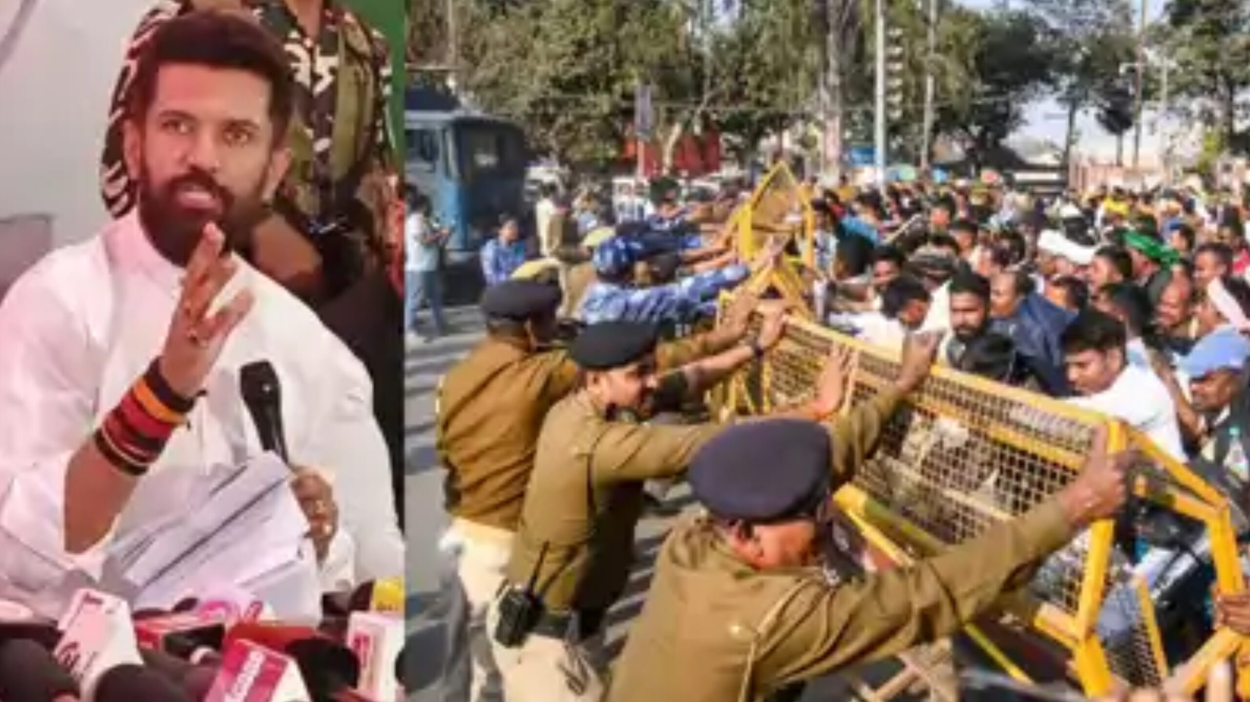 पटना में चौकीदार-दफादारों पर लाठीचार्ज, चिराग पासवान ने जताई नाराजगी
