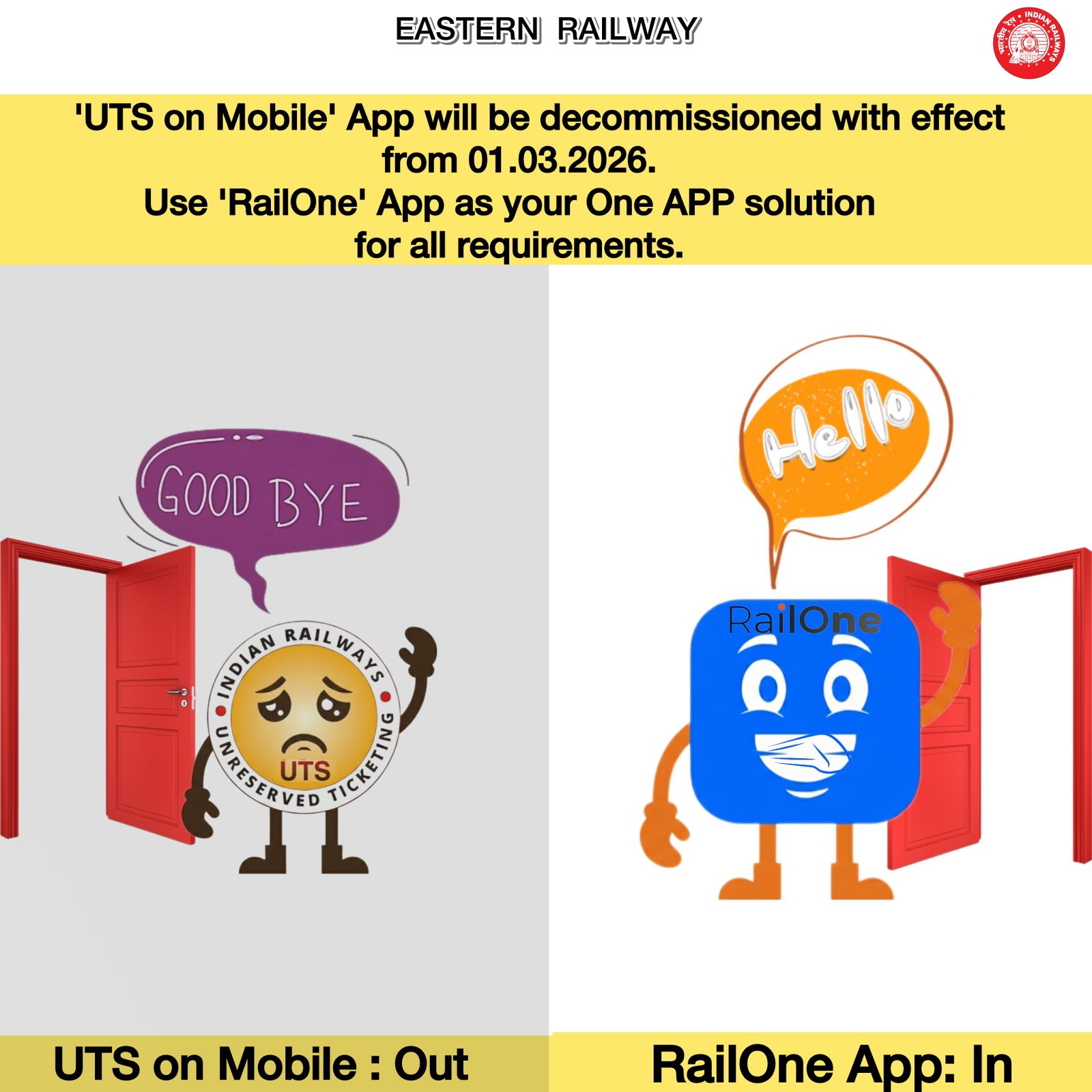 रेल यात्रियों के लिए बड़ी खबर: 1 मार्च से बंद हो जाएगा UTS ऐप; अब ‘RailOne’ बनेगा सुपर-ऐप, टिकट से लेकर कुली बुकिंग तक सब कुछ एक जगह