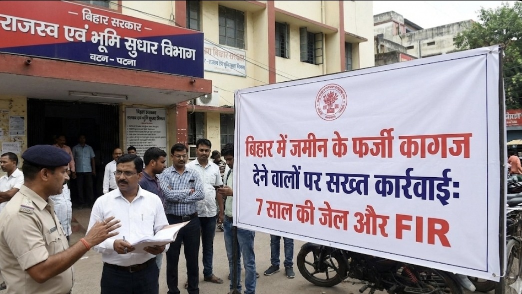 बिहार में जमीन के फर्जी कागज देने वालों की अब खैर नहीं: 7 साल की जेल और FIR तय