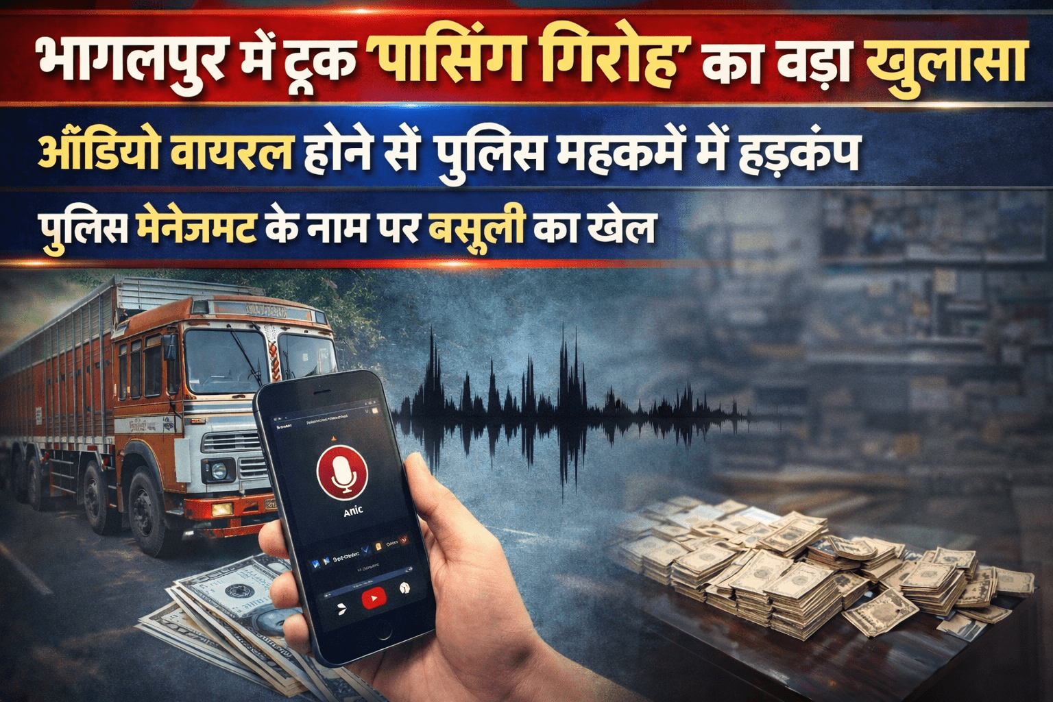 भागलपुर में ट्रक ‘पासिंग गिरोह’ का बड़ा खुलासा: ऑडियो वायरल होने से पुलिस महकमे में हड़कंप; पुलिस मैनेजमेंट के नाम पर वसूली का खेल