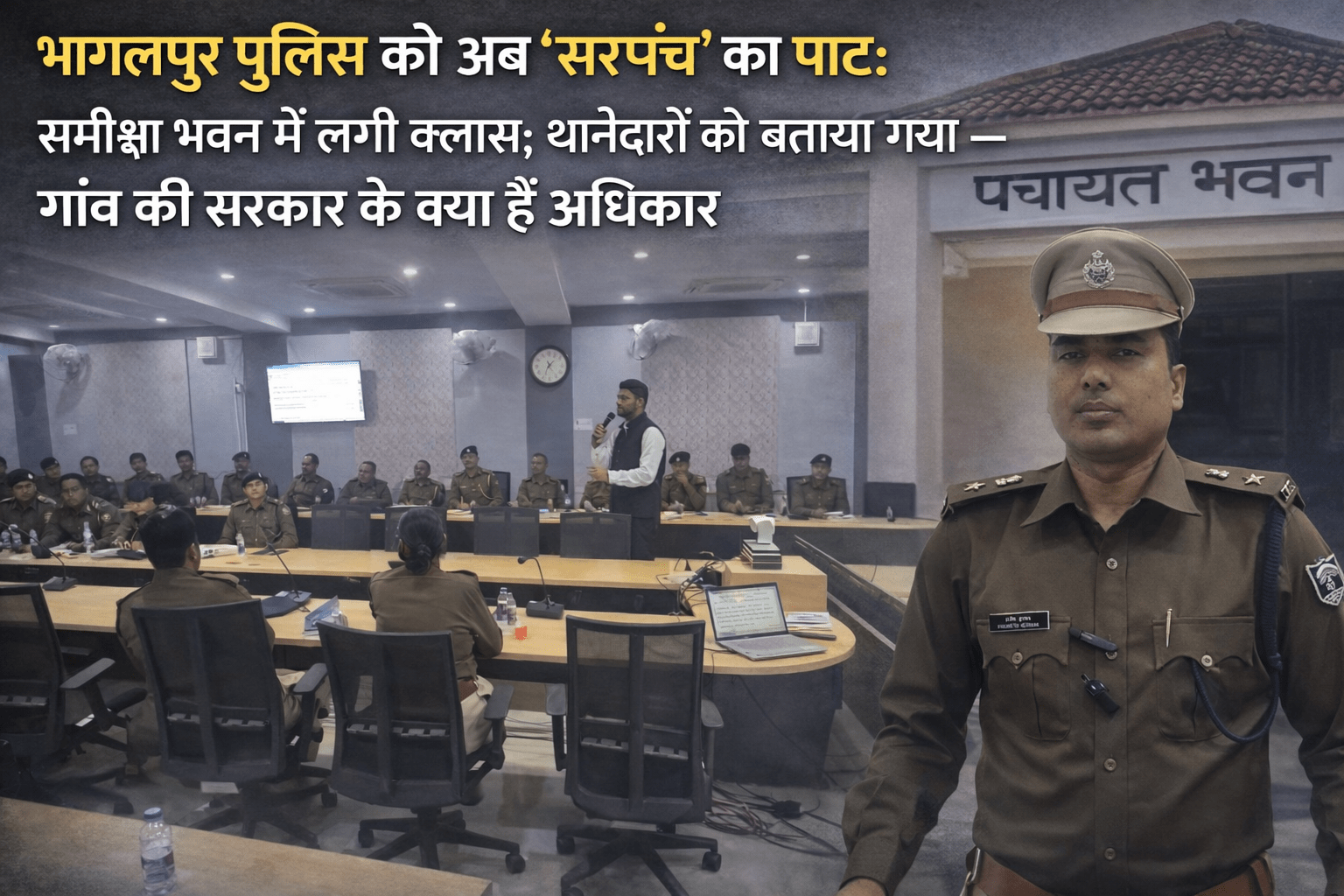 भागलपुर पुलिस को अब ‘सरपंच’ का पाठ: समीक्षा भवन में लगी क्लास; थानेदारों को बताया गया- गांव की सरकार के क्या हैं अधिकार