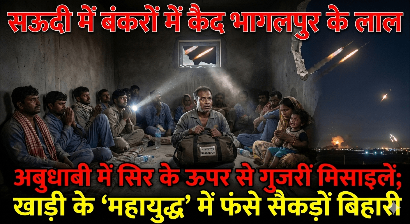 सऊदी में बंकरों में कैद भागलपुर के लाल, अबुधाबी में सिर के ऊपर से गुजरीं मिसाइलें; खाड़ी के ‘महायुद्ध’ में फंसे सैकड़ों बिहारी