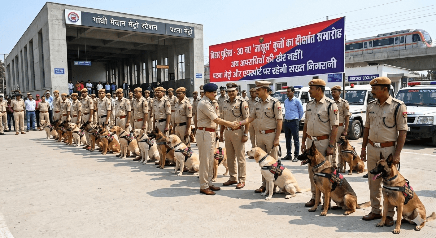 Bihar Police: अब अपराधियों की खैर नहीं! बिहार पुलिस के डॉग स्क्वायड में शामिल हुए 30 नए ‘जासूस’, पटना मेट्रो से लेकर एयरपोर्ट तक रहेगा सख्त पहरा