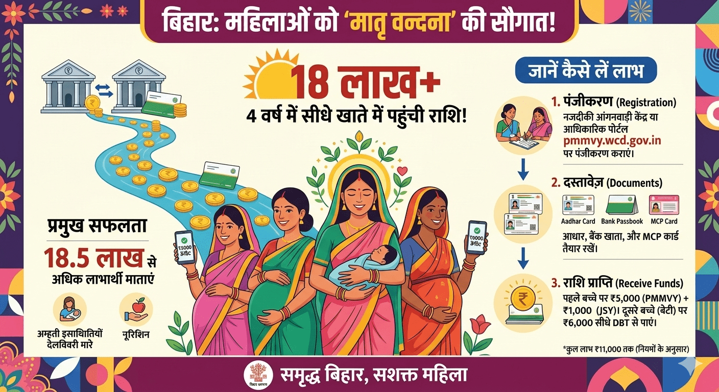 Bihar Women Welfare: बिहार की महिलाओं को ‘मातृ वन्दना’ की बड़ी सौगात! 4 साल में 18 लाख से अधिक के खाते में पहुंची राशि; जानें कैसे लें लाभ