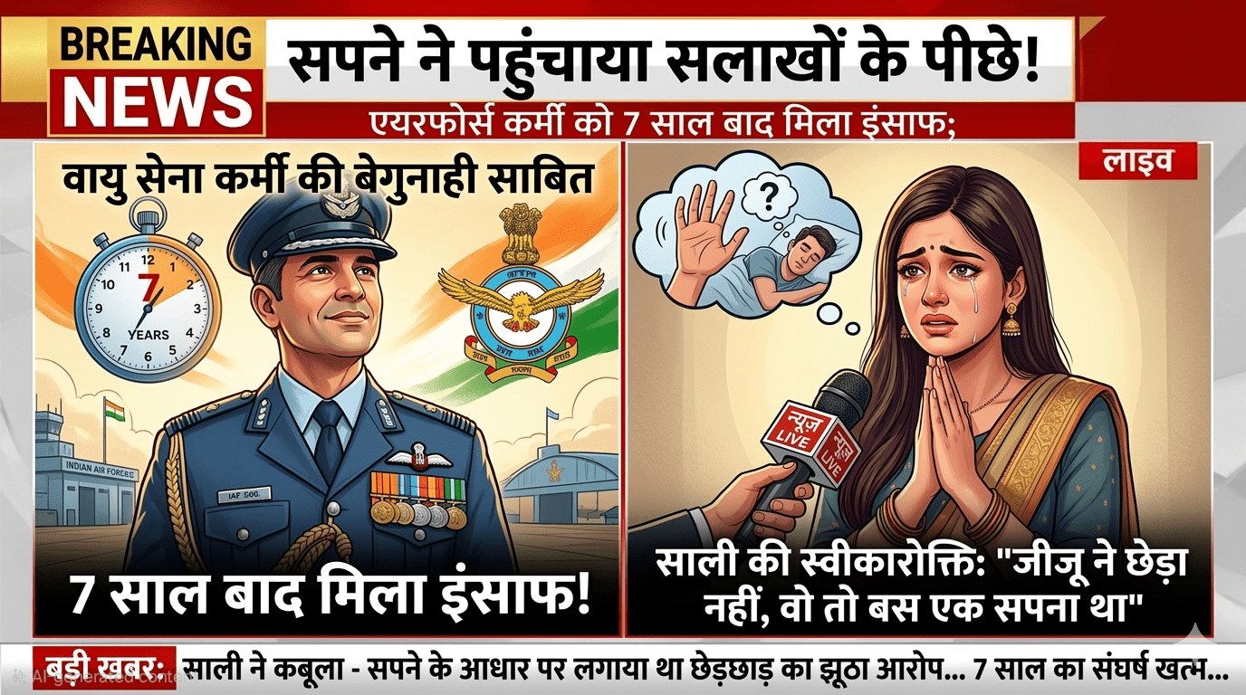 सपने ने पहुंचाया सलाखों के पीछे! एयरफोर्स कर्मी को 7 साल बाद मिला इंसाफ; साली बोली- “जीजू ने छेड़ा नहीं, वो तो बस एक सपना था”