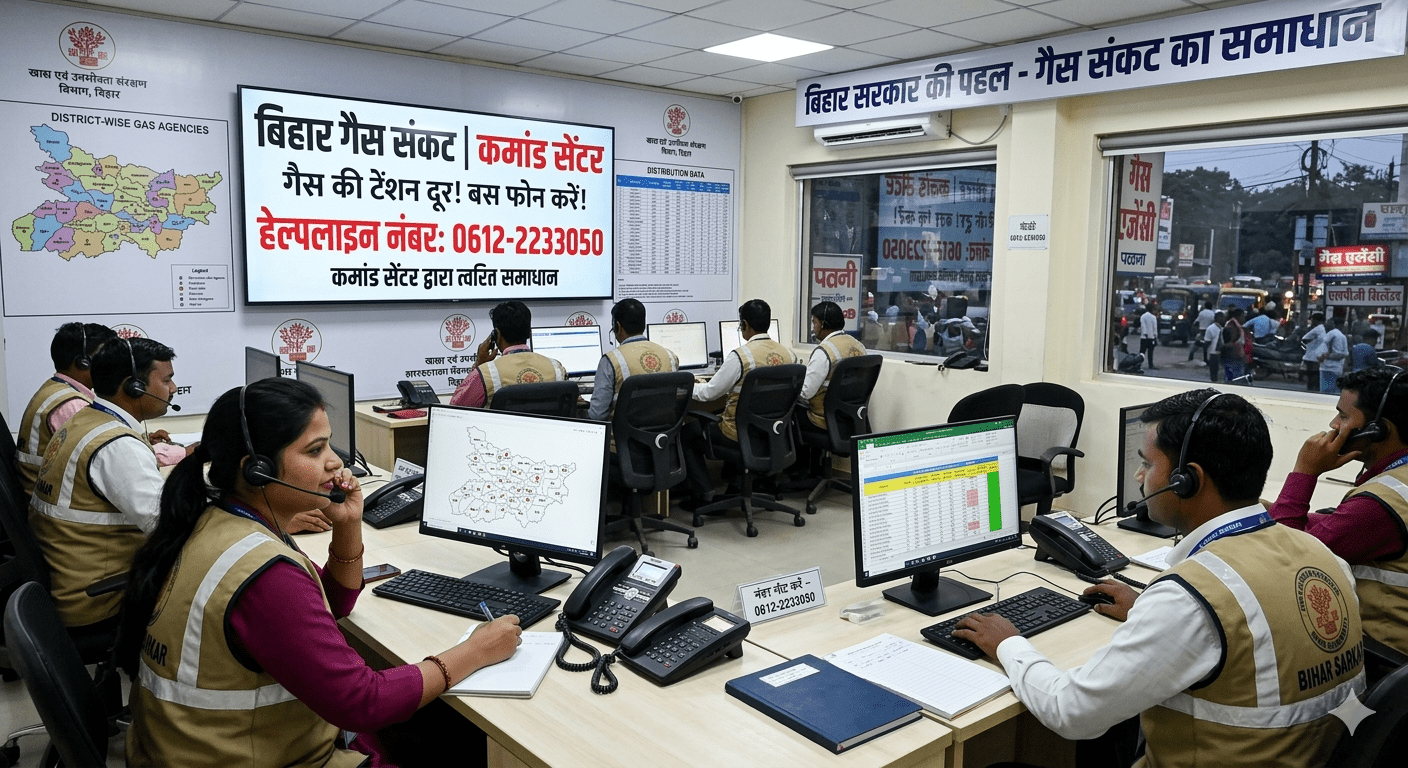 बिहार में गैस संकट पर सरकार का ‘कमांड सेंटर’! अब फोन घुमाते ही दूर होगी सिलेंडर की टेंशन; नोट कर लें ये हेल्पलाइन नंबर
