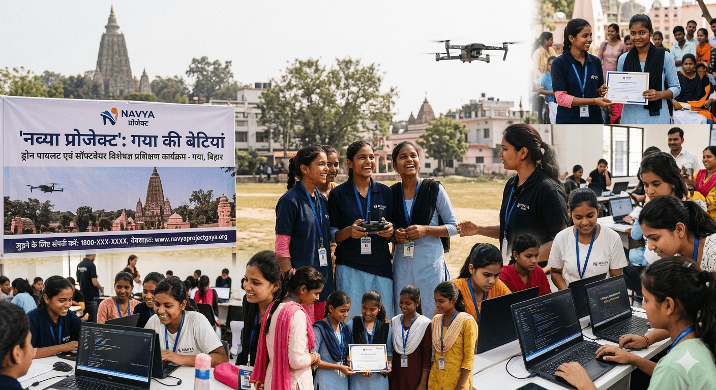 गया की बेटियां अब उड़ाएंगी ड्रोन और बनेंगी सॉफ्टवेयर एक्सपर्ट! “नव्या प्रोजेक्ट” से बदल रही 14-18 साल की किशोरियों की तकदीर; जानें कैसे जुड़ें