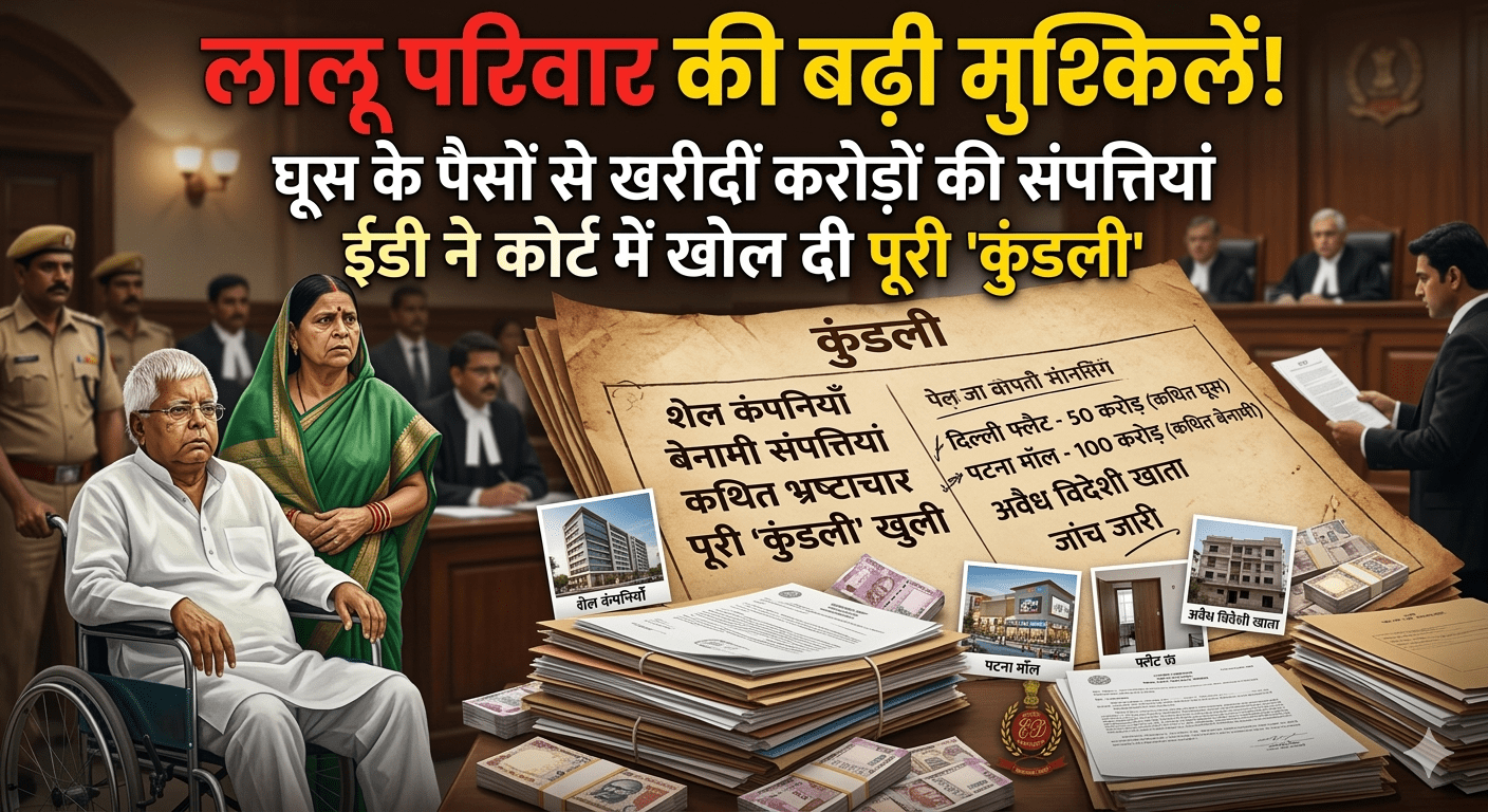 लालू परिवार की बढ़ी मुश्किलें! “घूस के पैसों से खरीदीं करोड़ों की संपत्तियां”; ईडी ने कोर्ट में खोल दी पूरी ‘कुंडली’