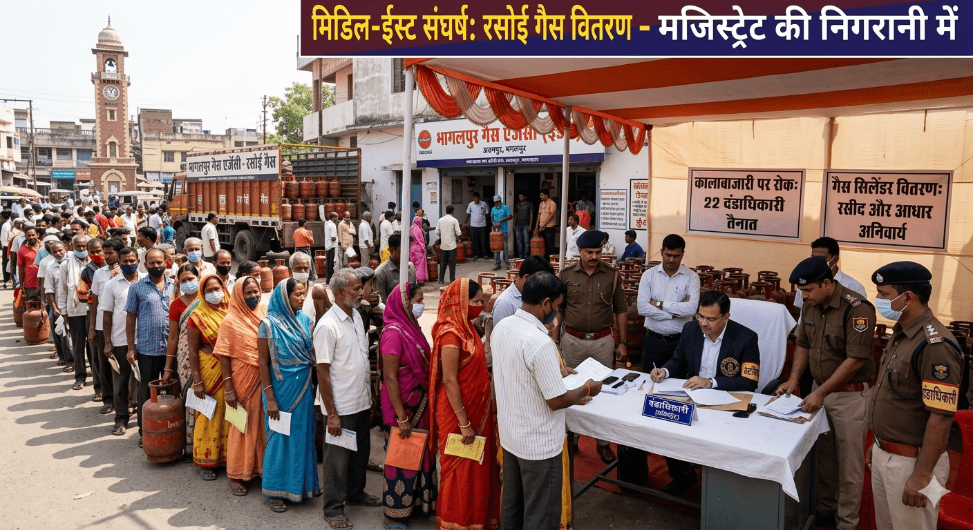 भागलपुर में अब मजिस्ट्रेट की ‘कमांड’ में मिलेगा रसोई गैस! मिडिल-ईस्ट की जंग का साया; 22 दंडाधिकारी तैनात, कालाबाजारी पर लगेगा ब्रेक