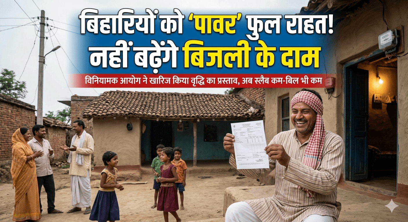 बिहारियों को ‘पावर’ फुल राहत! नहीं बढ़ेंगे बिजली के दाम; विनियामक आयोग ने खारिज किया वृद्धि का प्रस्ताव, अब स्लैब कम-बिल भी कम