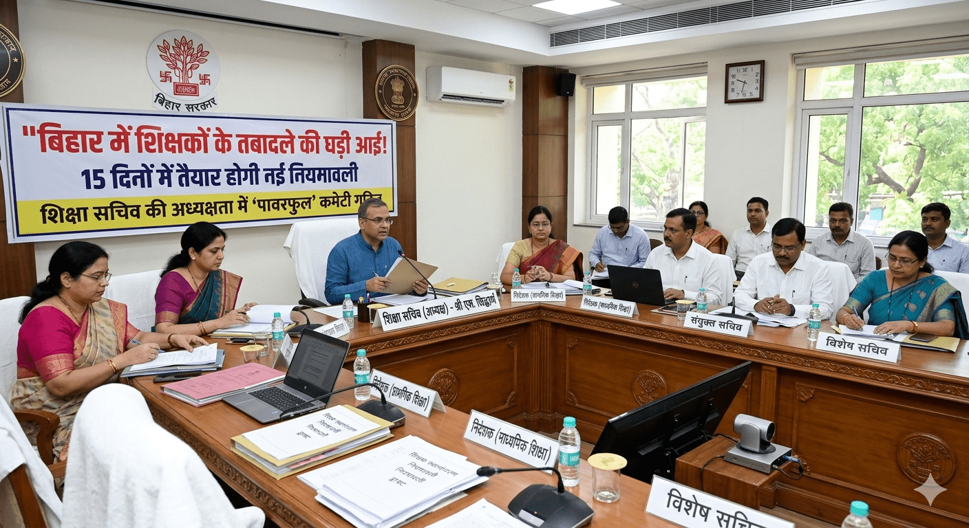 बिहार में शिक्षकों के तबादले की घड़ी आई! 15 दिनों में तैयार होगी नई नियमावली; शिक्षा सचिव की अध्यक्षता में ‘पावरफुल’ कमेटी गठित