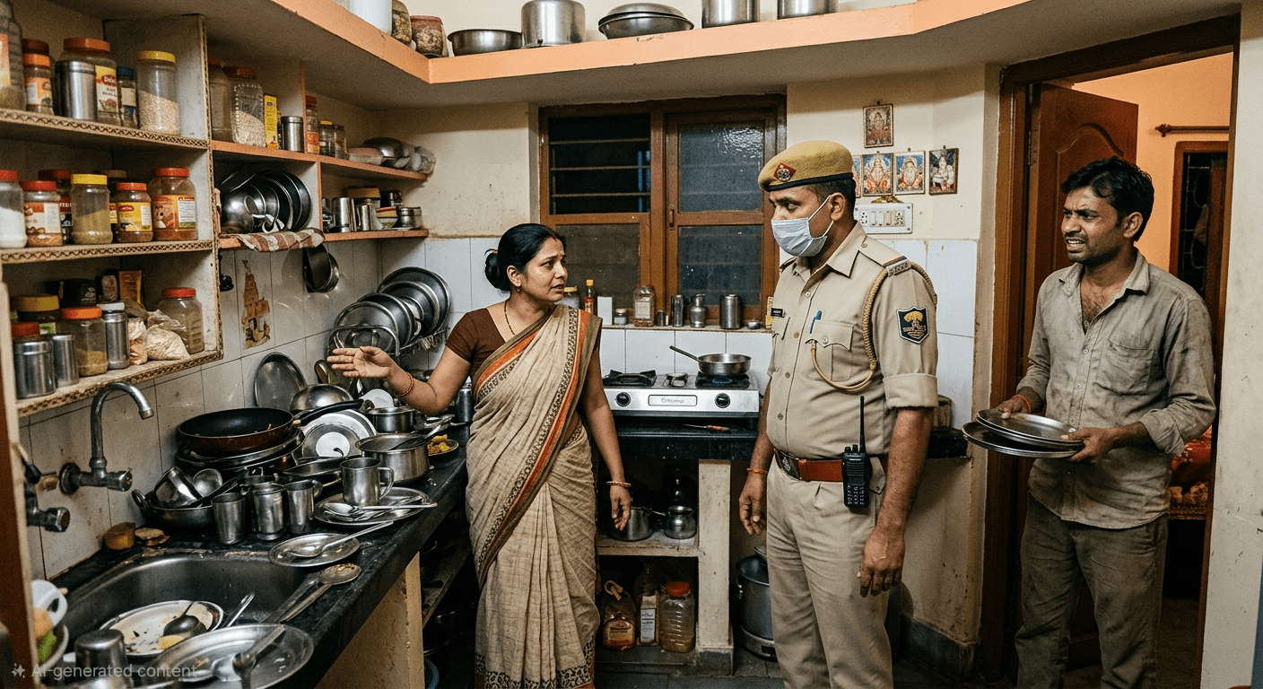 बर्तन को लेकर घर में बवाल: पत्नी ने 112 पर कॉल कर बुला ली पुलिस, सुनकर हैरान रह गए जवान