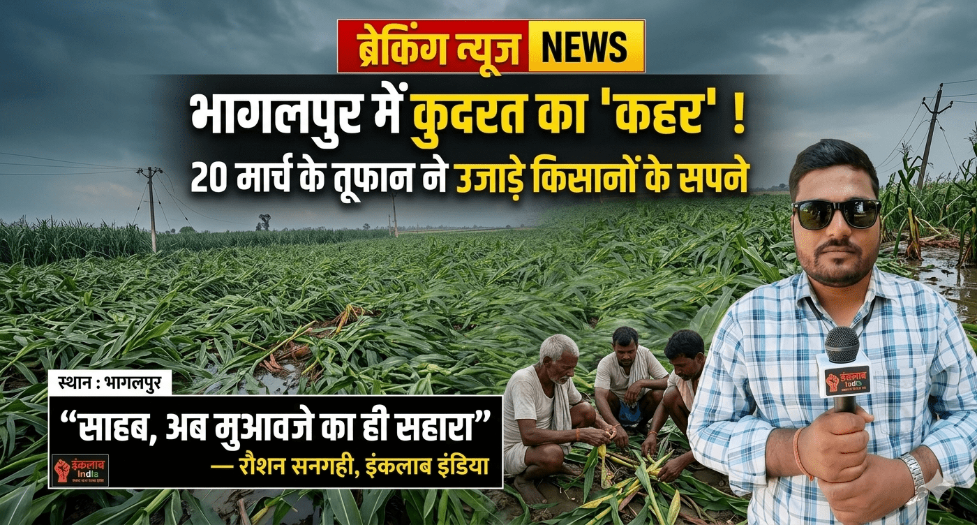 भागलपुर में कुदरत का ‘कहर’! 20 मार्च के तूफान ने उजाड़े किसानों के सपने; रौशन सनगही ने मुख्यमंत्री से लगाई गुहार— “साहब, अब मुआवजे का ही सहारा”