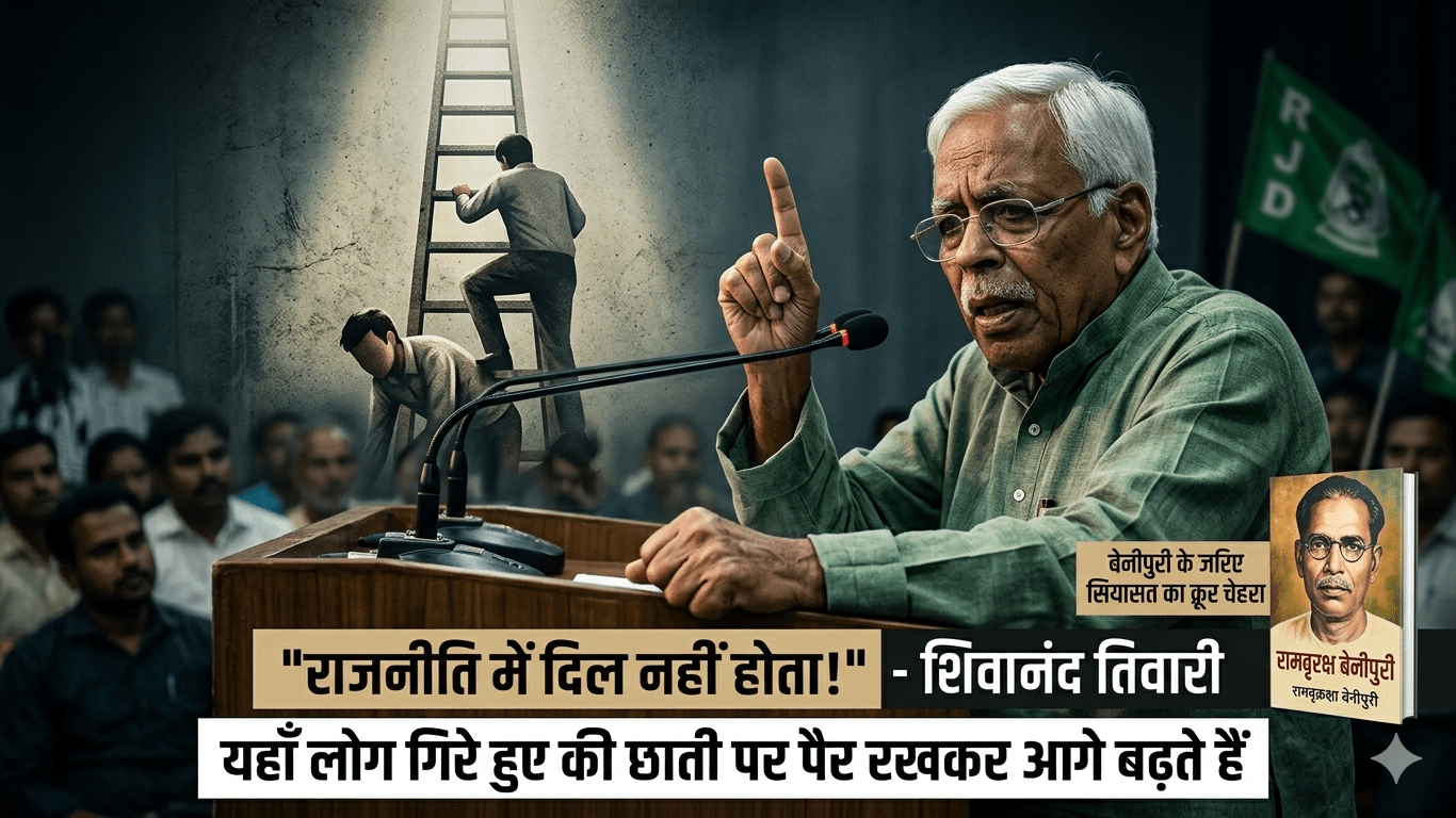 ‘राजनीति में दिल नहीं होता!’ शिवानंद तिवारी ने बेनीपुरी के जरिए दिखाया सियासत का क्रूर चेहरा; बोले— “यहाँ लोग गिरे हुए की छाती पर पैर रखकर आगे बढ़ते हैं”